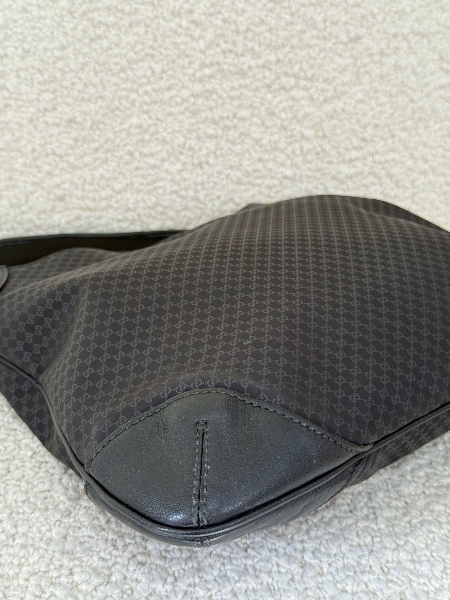 Gucci Black GG Canvas Shoulder Bag