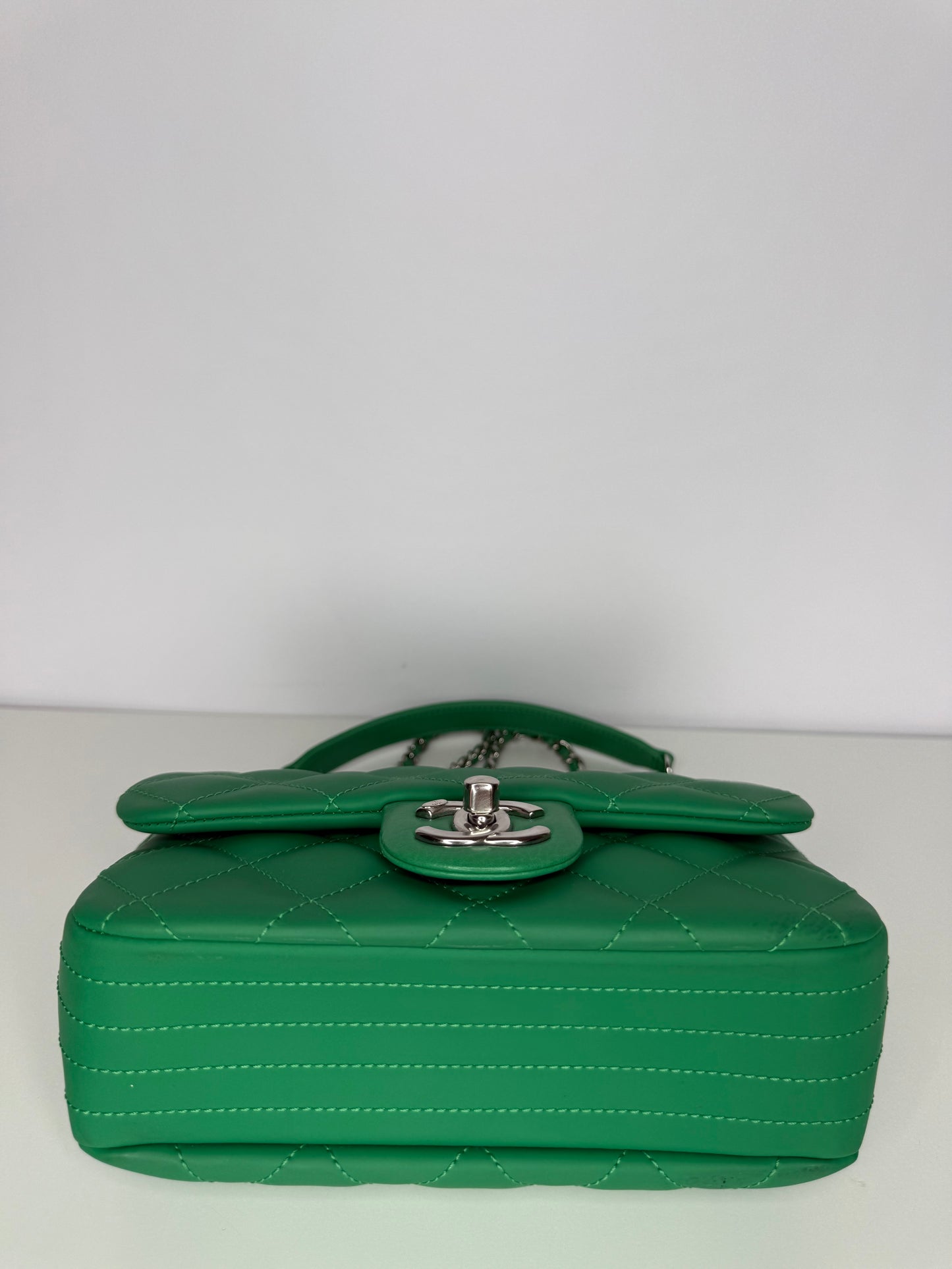 Chanel Paris-Seoul Small Coco Rain Green Rubber Flap Bag