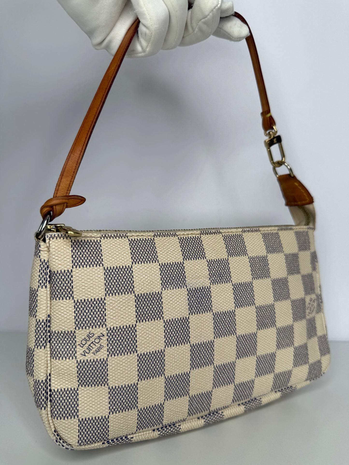 Louis Vuitton Pochette Accessories Damier Azur Canvas