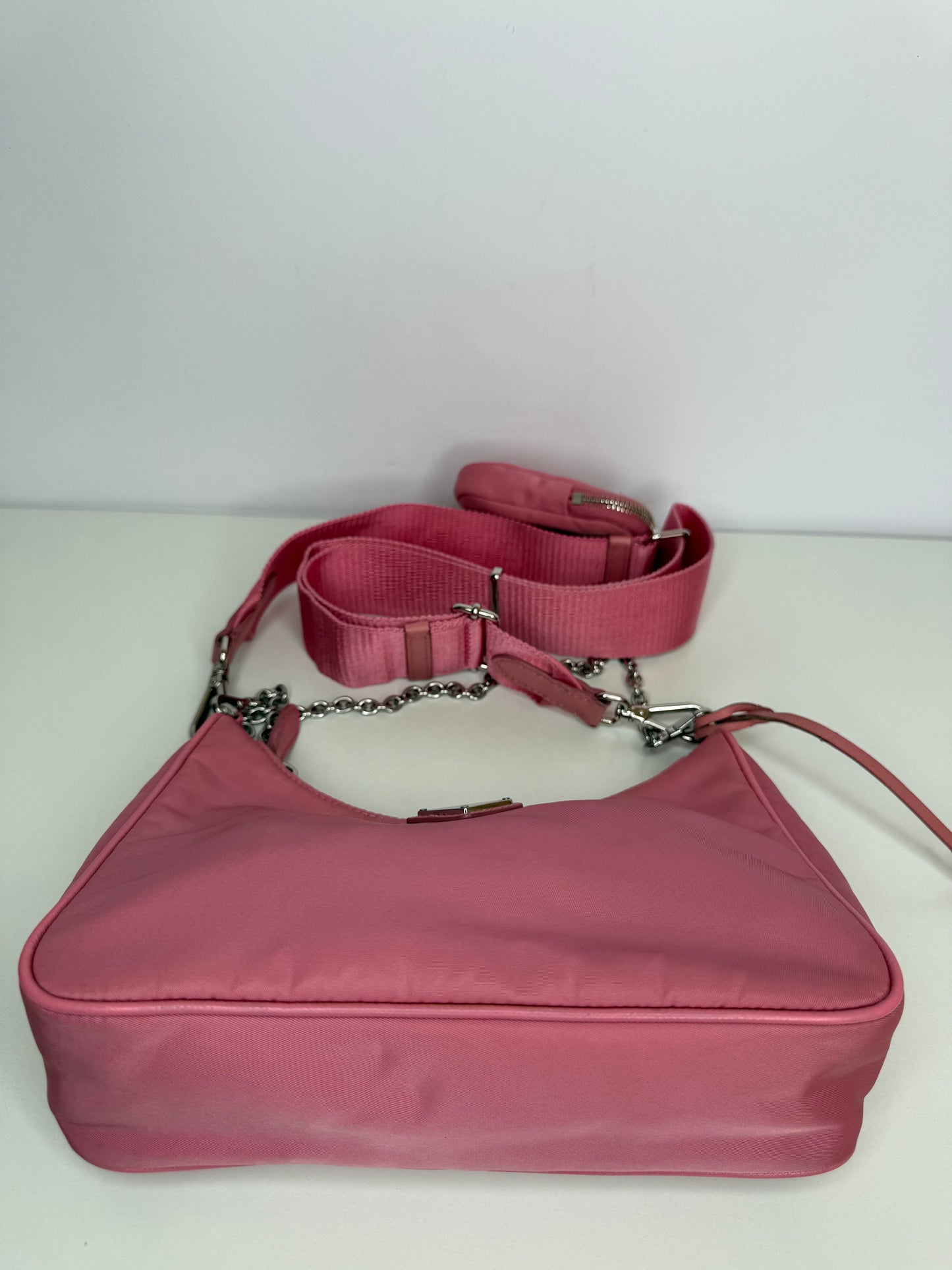 Prada Re-Edition 2005 Re-Nylon Bag Begonia Pink