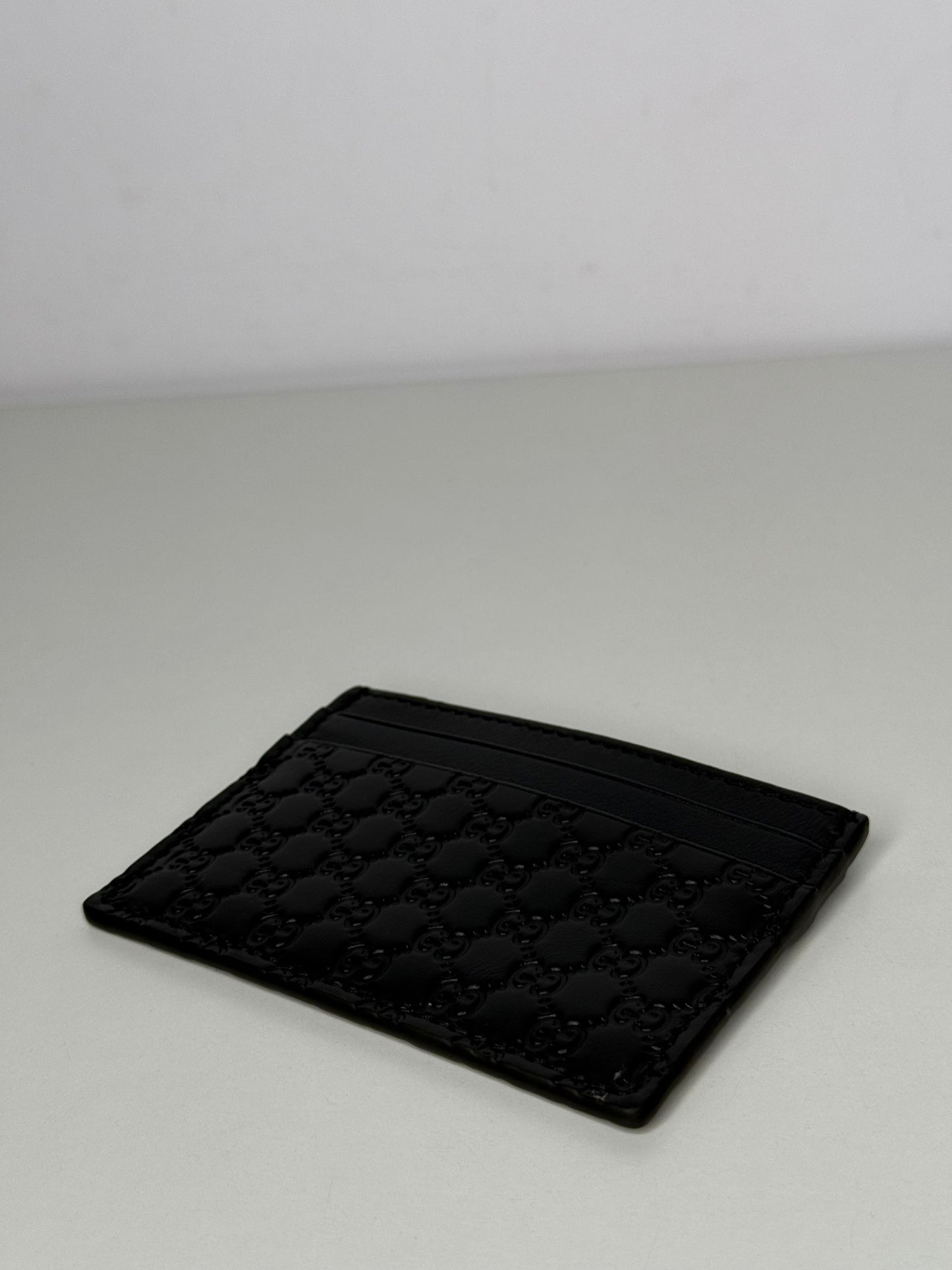 Gucci Microguccissima Black Leather Card Case
