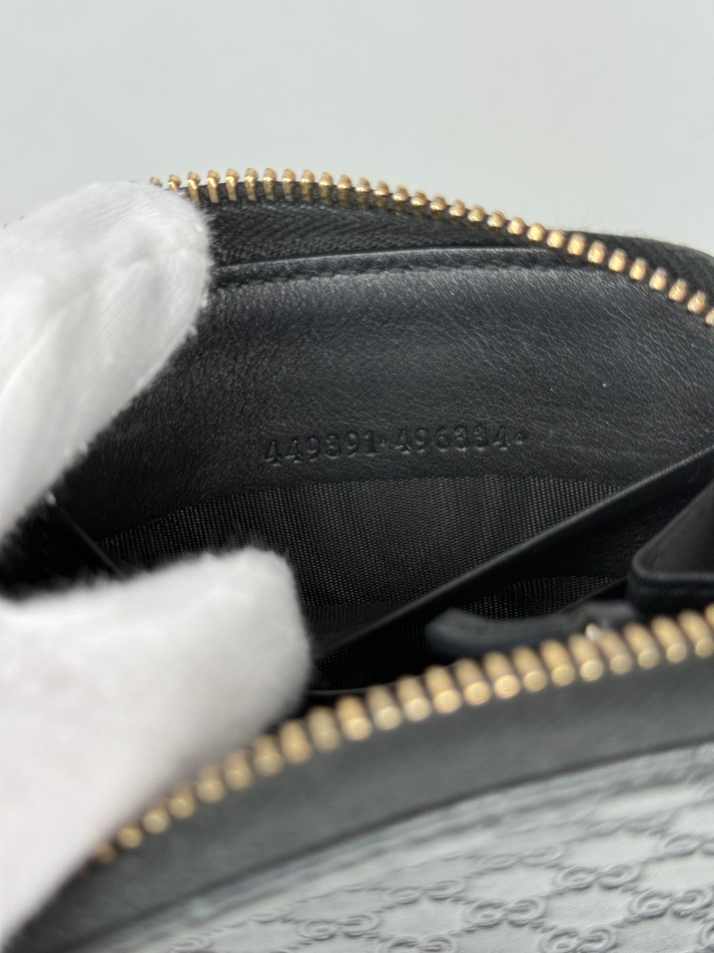 Gucci Black Microguccissima Zip Around Wallet