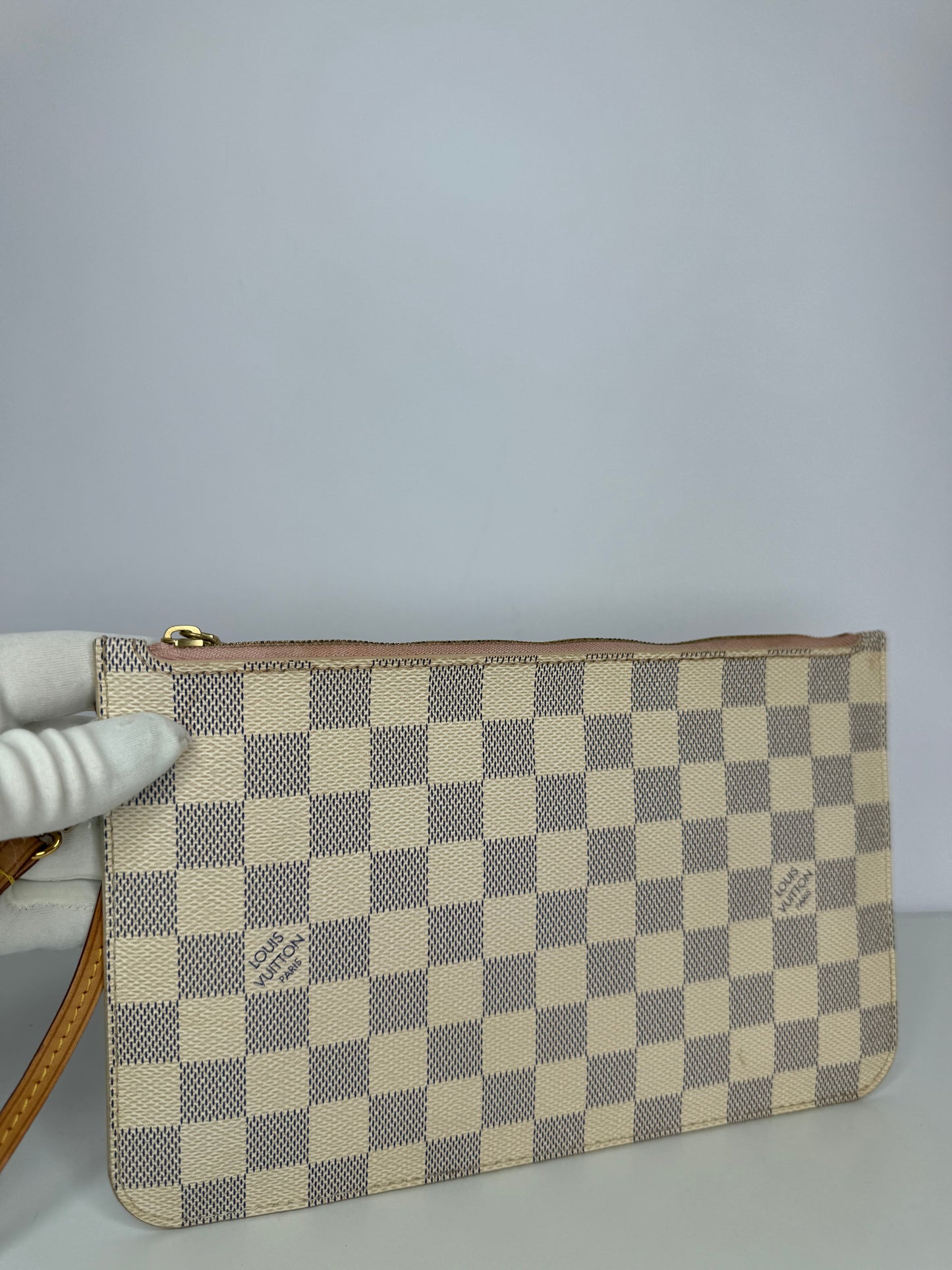 Louis Vuitton Neverfull Pochette Damier Azur Canvas
