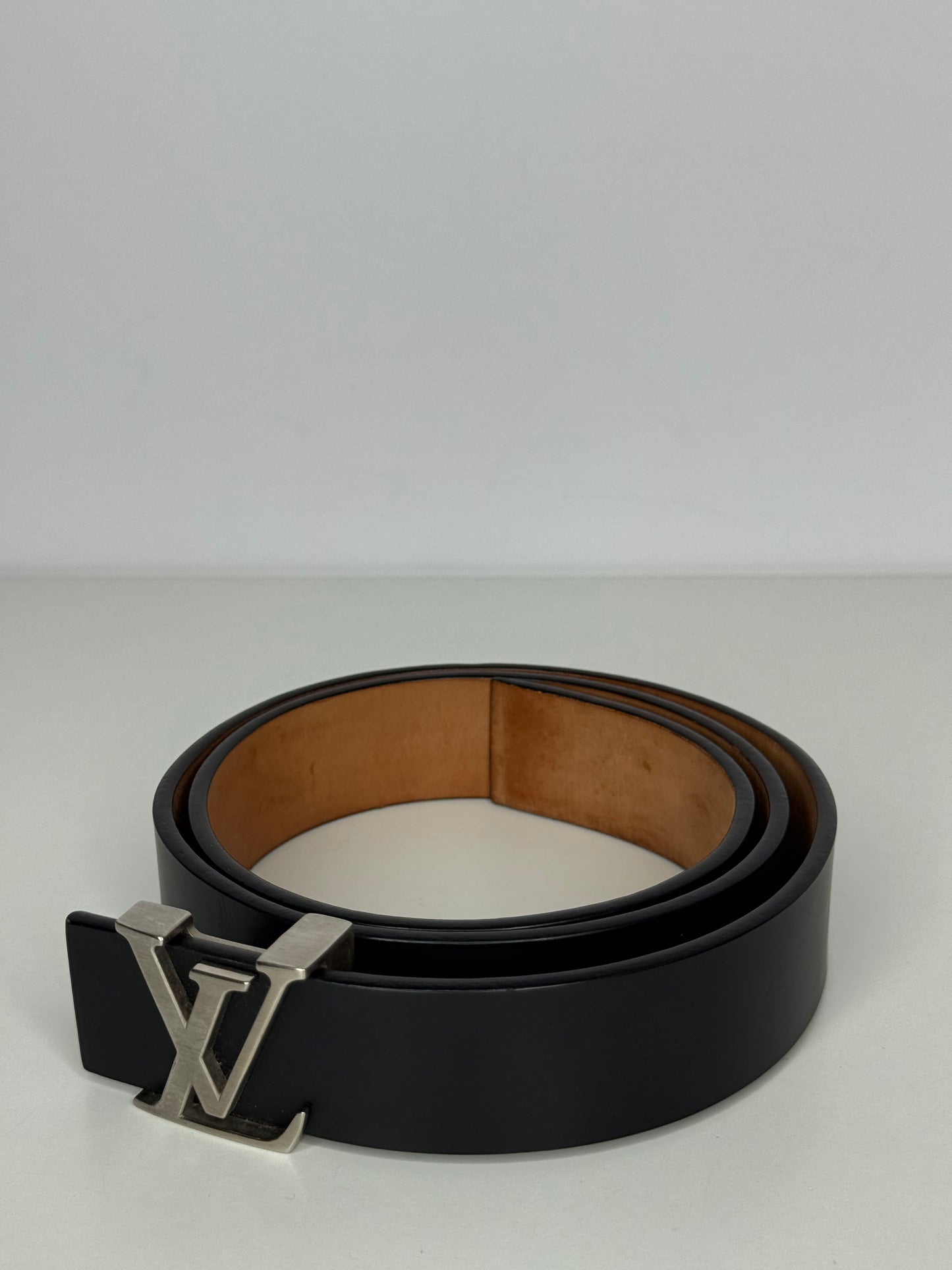 Louis Vuitton LV Initiales Belt in Black Calf Leather