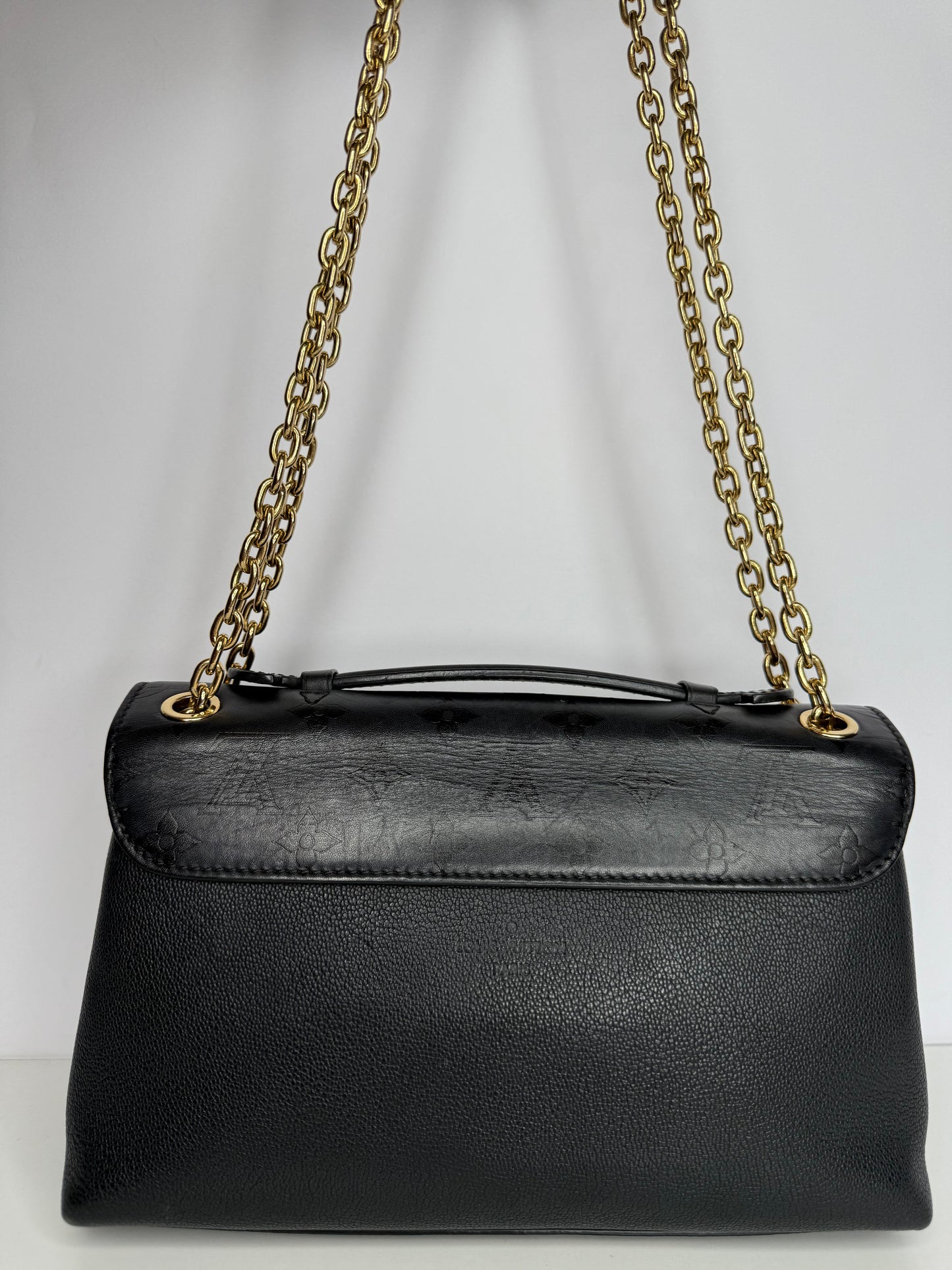 Louis Vuitton Black Monogram Leather Very Chain Bag