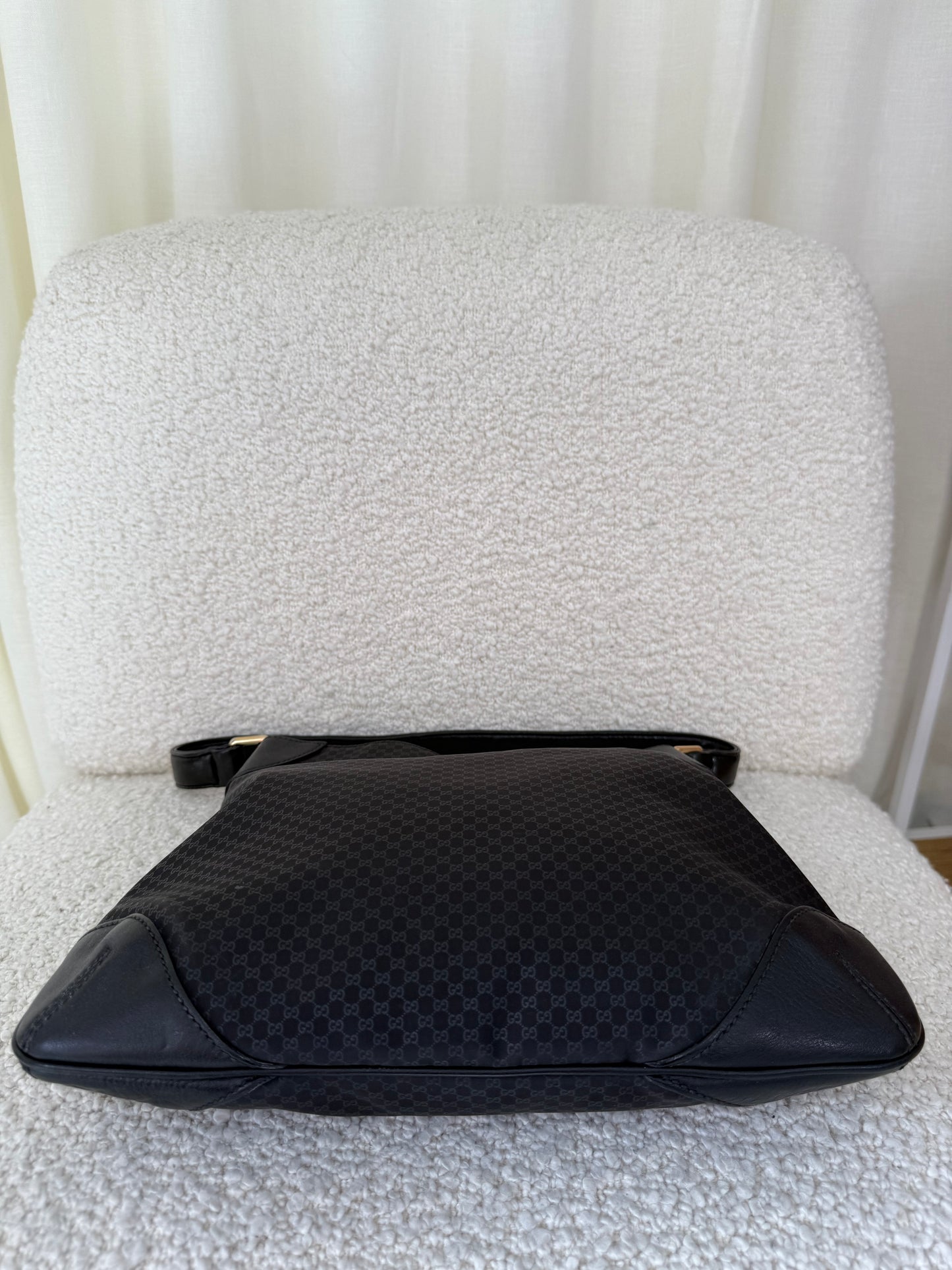 Gucci Black GG Canvas Shoulder Bag