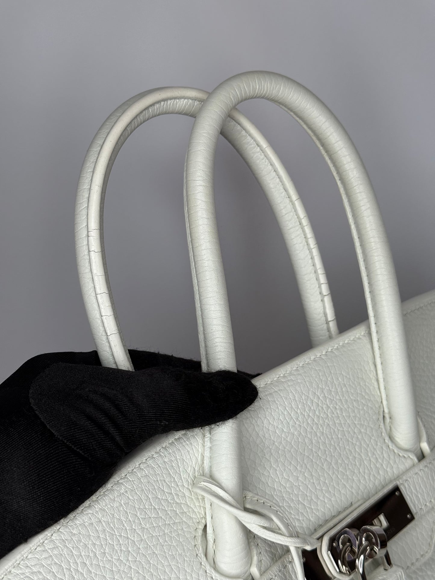 Hermès Birkin 35 White Togo Leather Palladium Hardware