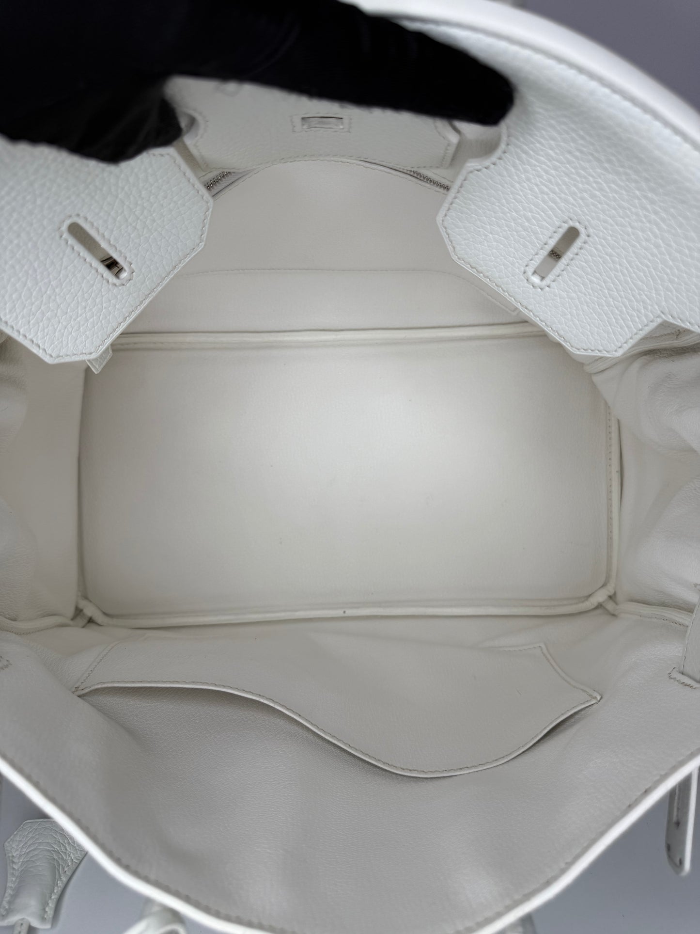 Hermès Birkin 35 White Togo Leather Palladium Hardware