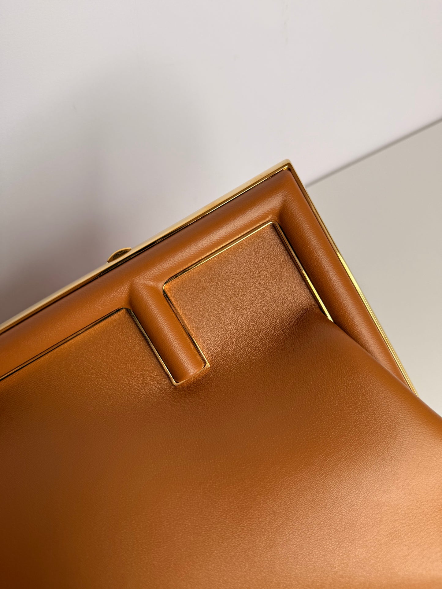 Fendi First Small Shiny Nappa Caramel Bag