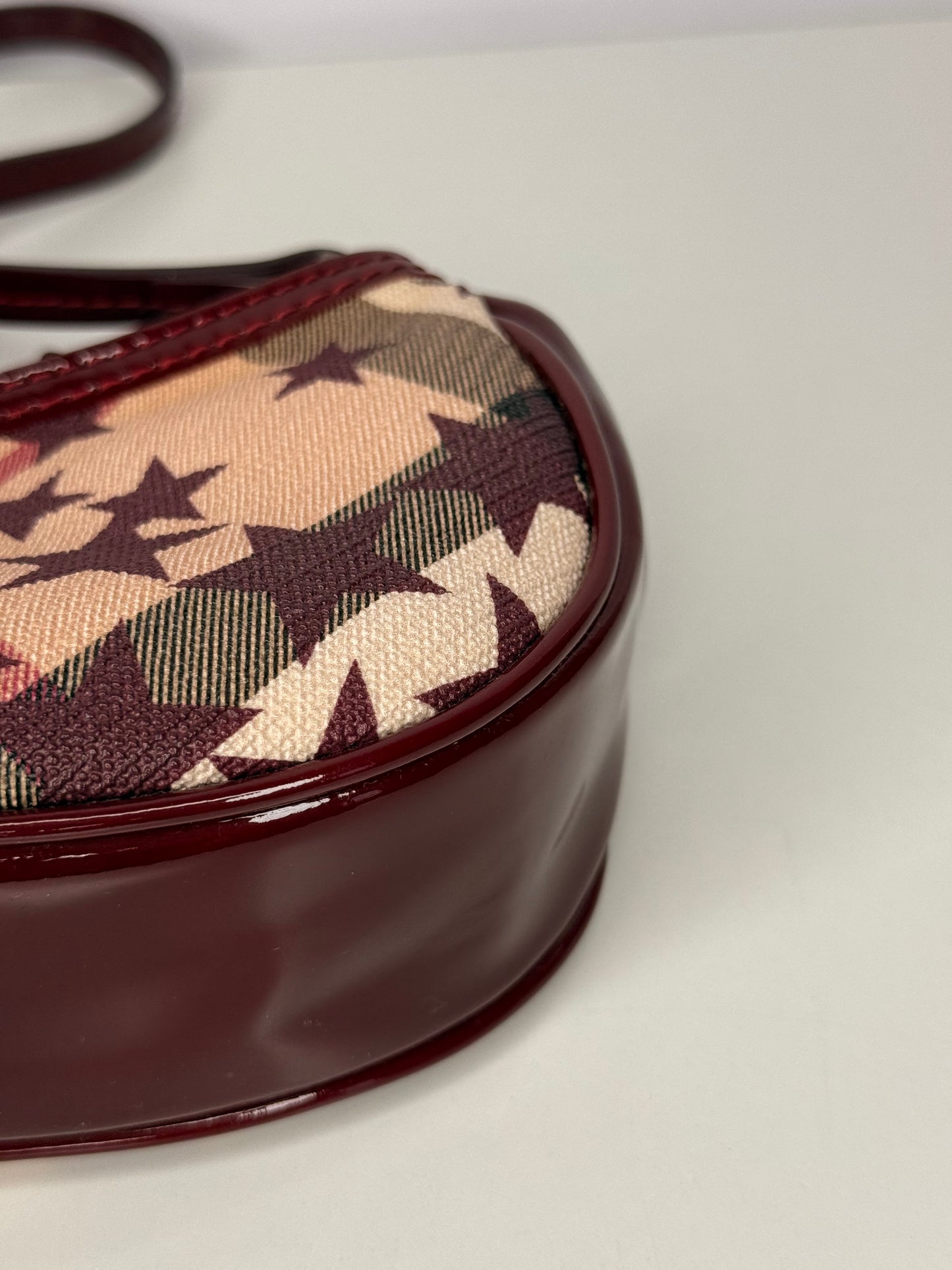 Burberry Beige/Burgundy Painswick Nova Printed Star Pochette