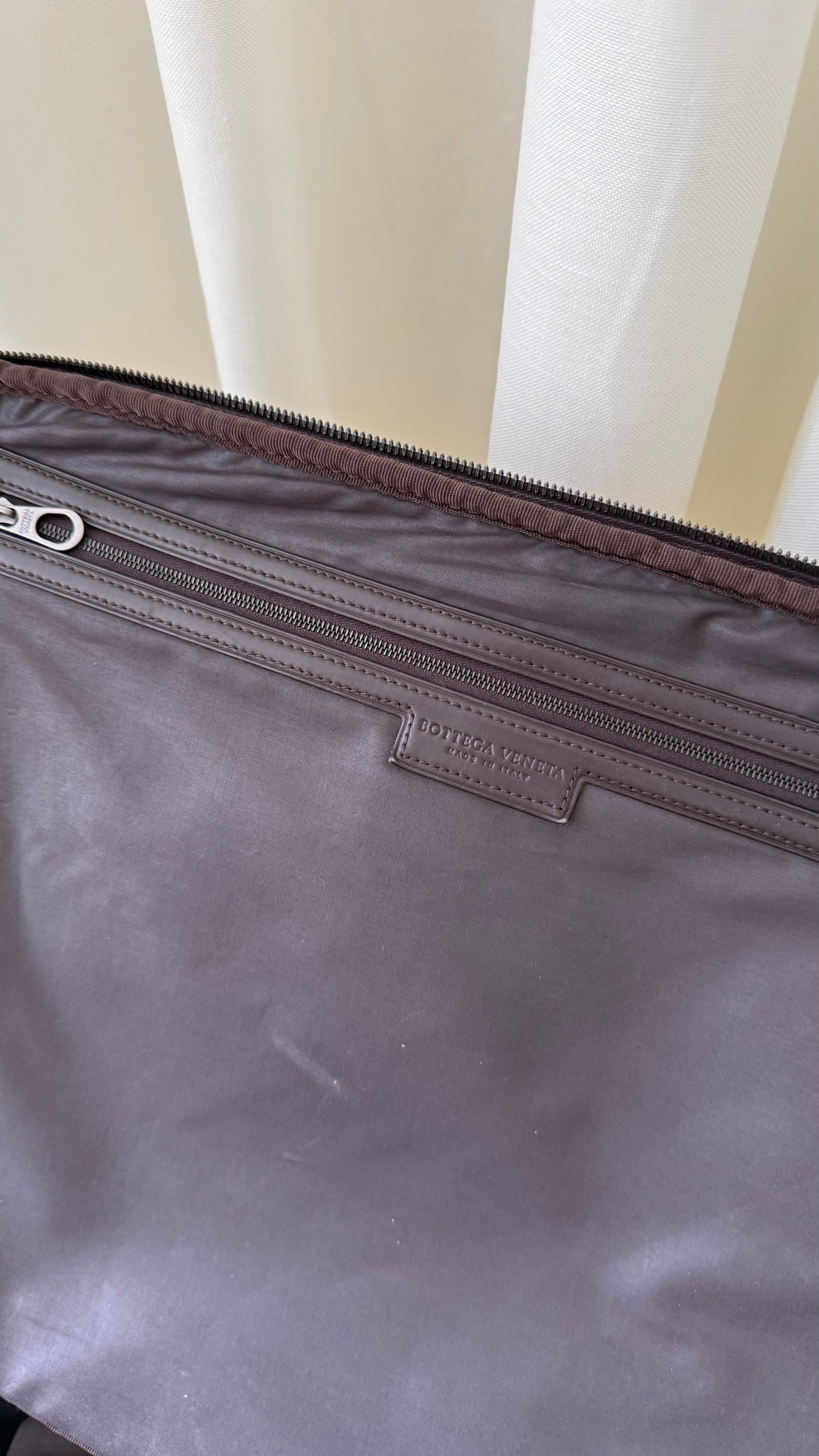 Bottega Veneta Chocolate Intrecciato Woven Leather Travel Trolley Suitcase