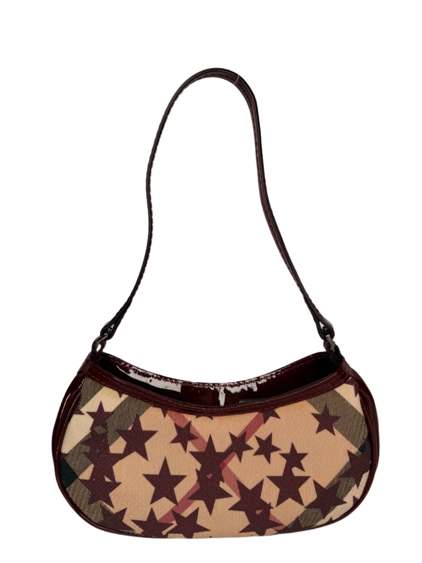 Burberry Beige/Burgundy Painswick Nova Printed Star Pochette