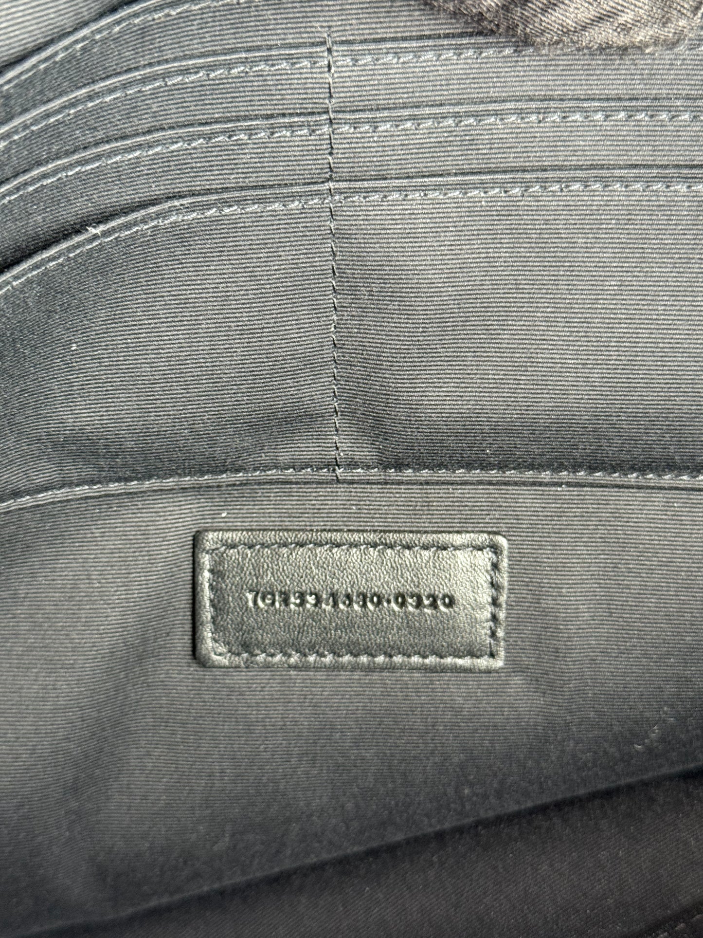 Saint Laurent Top Zip Logo Calfskin Clutch