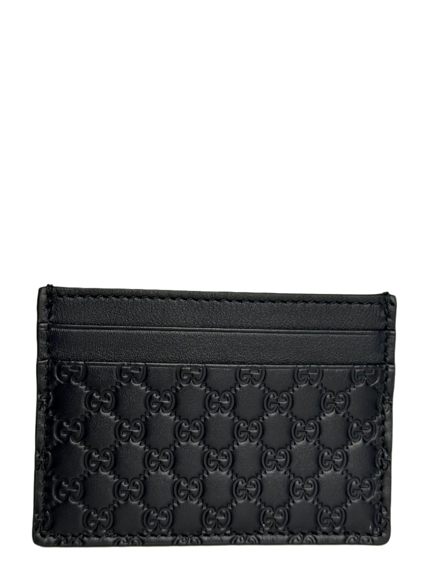 Gucci Microguccissima Black Leather Card Case