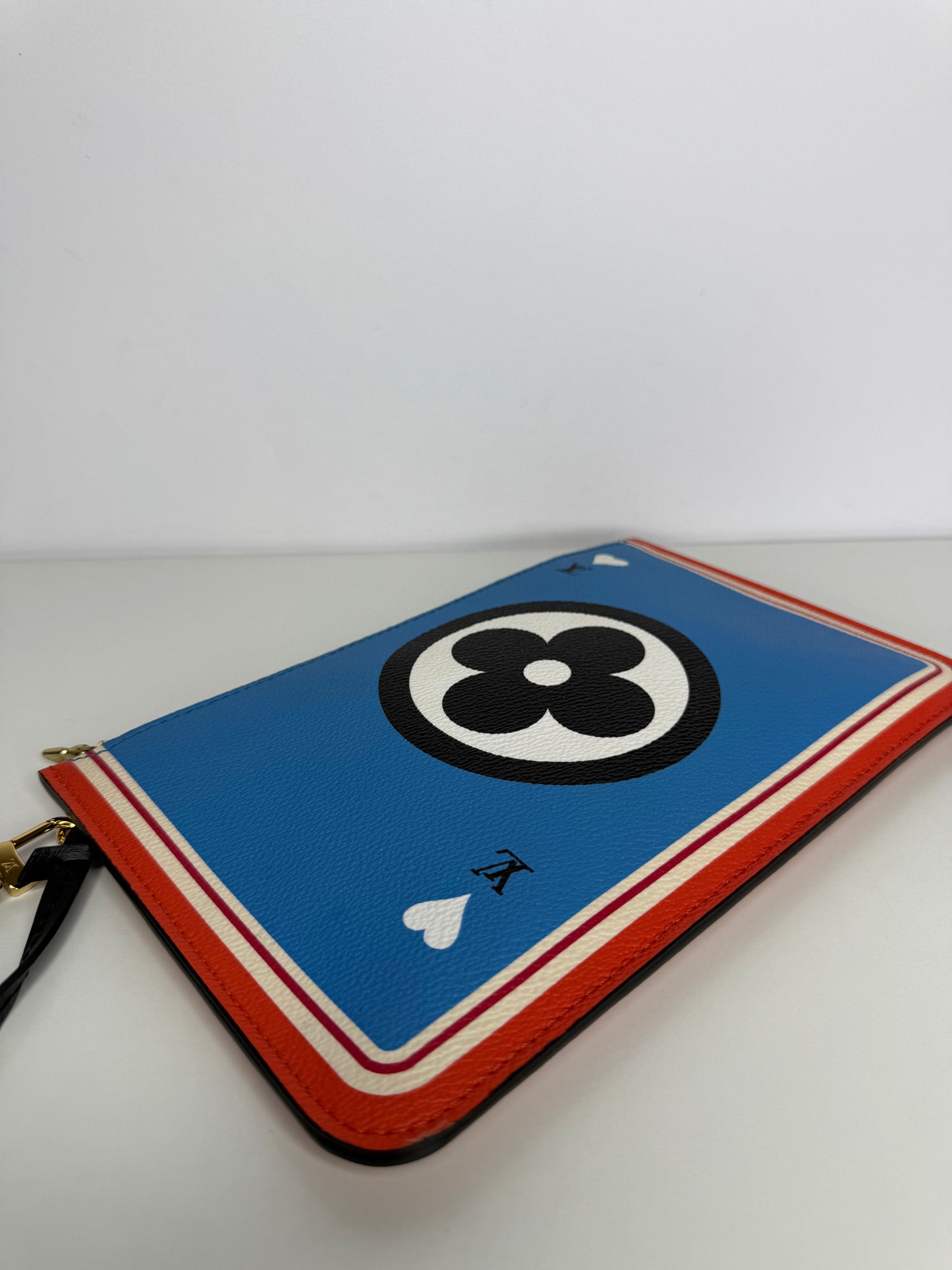 Louis Vuitton Blue/Red Game On Neverfull Pochette