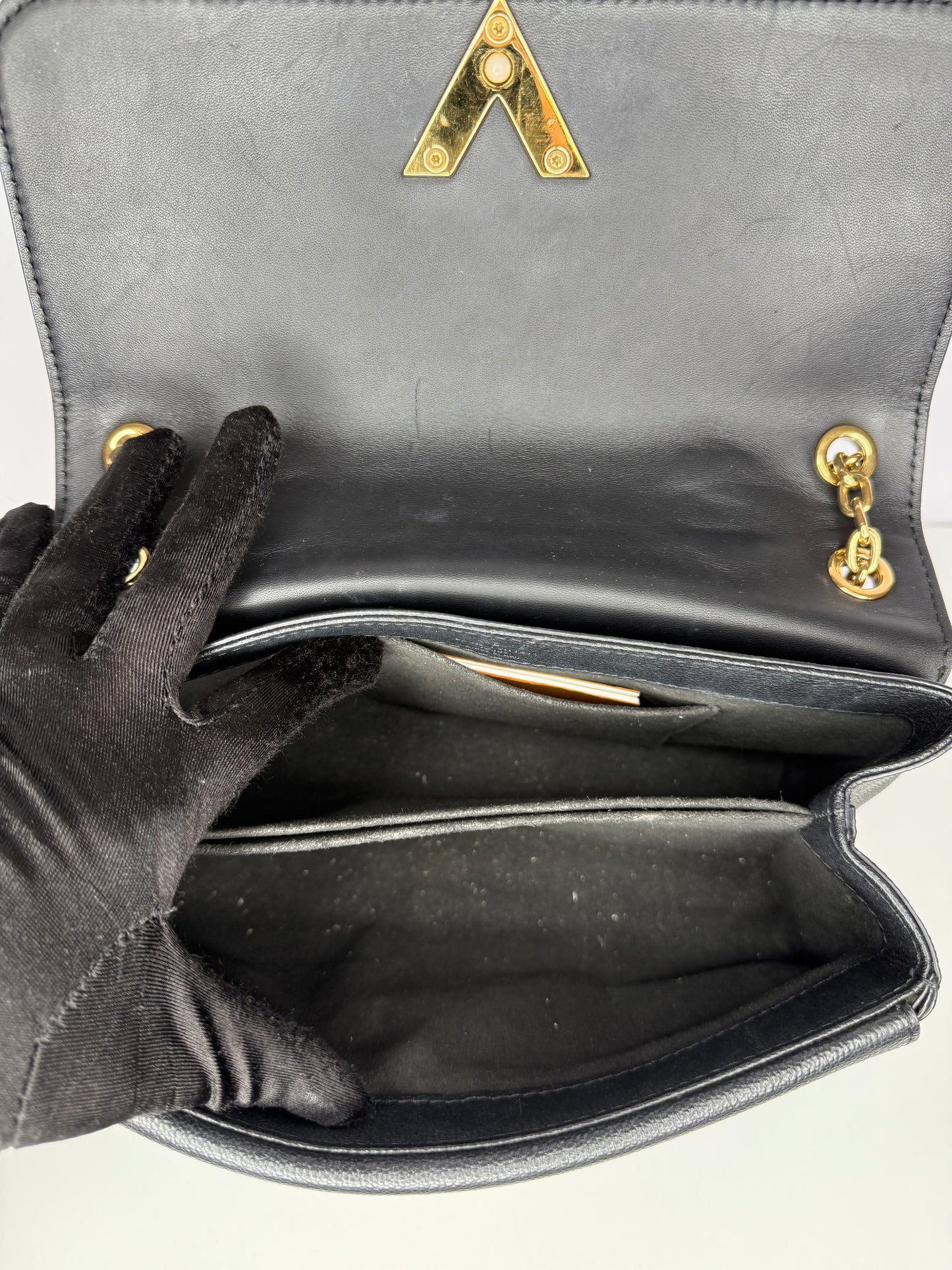 Louis Vuitton Black Monogram Leather Very Chain Bag