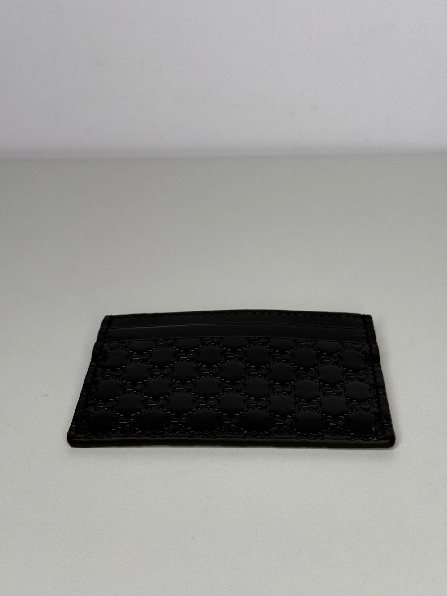 Gucci Microguccissima Black Leather Card Case