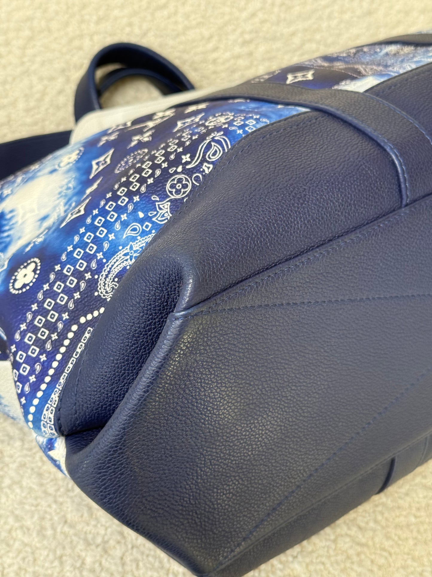 Louis Vuitton Blue Monogram Bandana Journey Tote