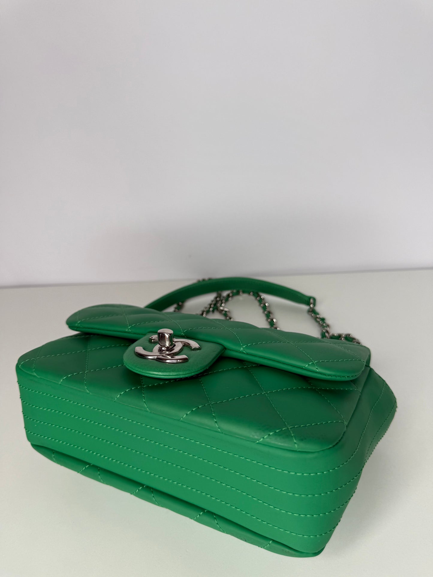 Chanel Paris-Seoul Small Coco Rain Green Rubber Flap Bag
