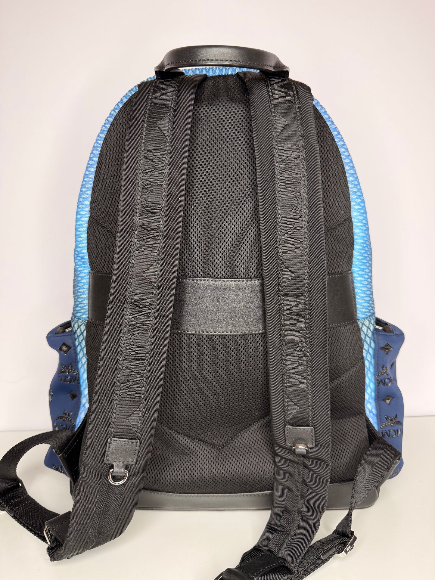 MCM Stark Backpack in Gradation Mesh and Monogram Neoprene