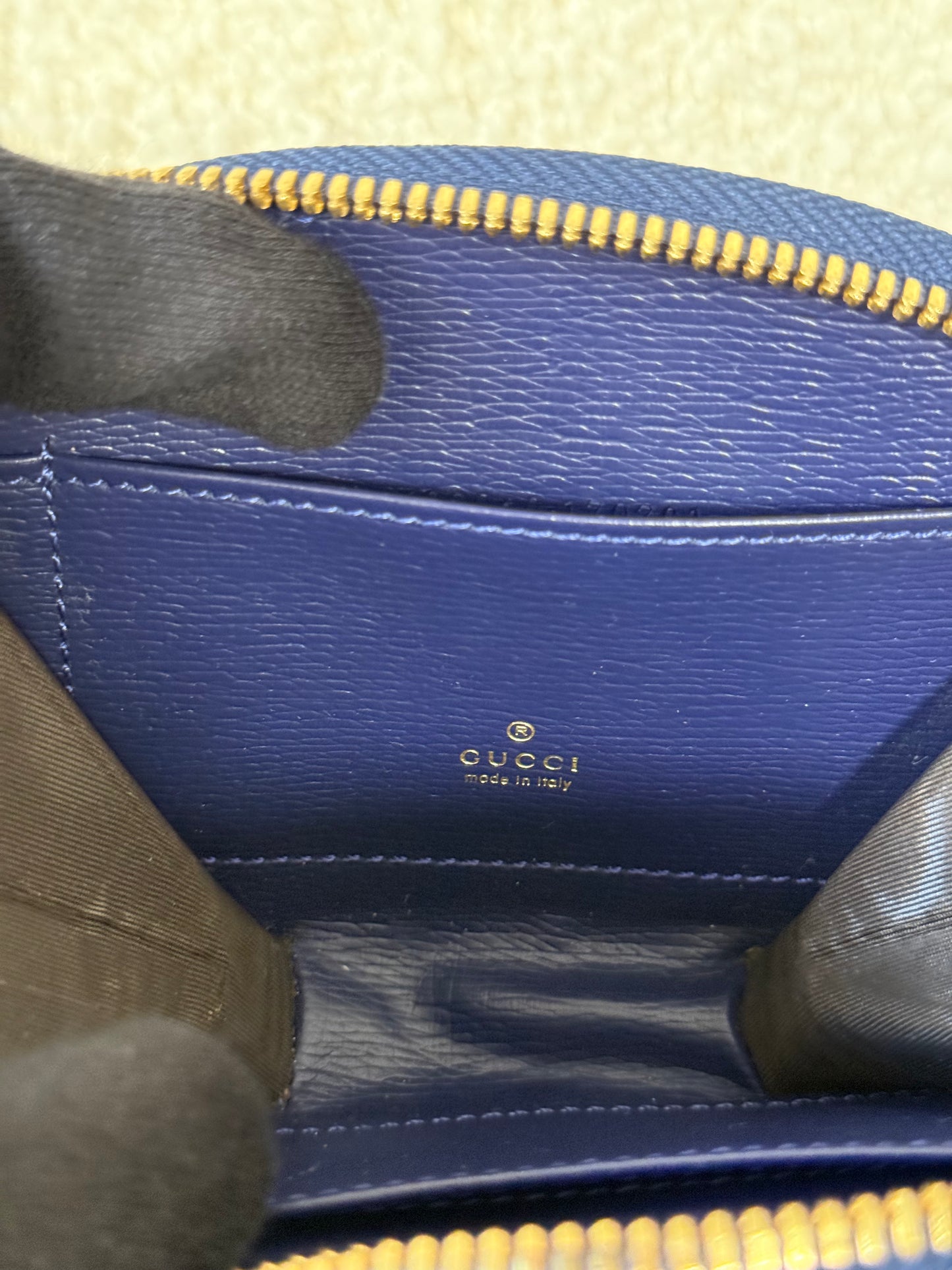 Gucci 1955 Horsebit Polka Dot Leather Oval Coin Purse