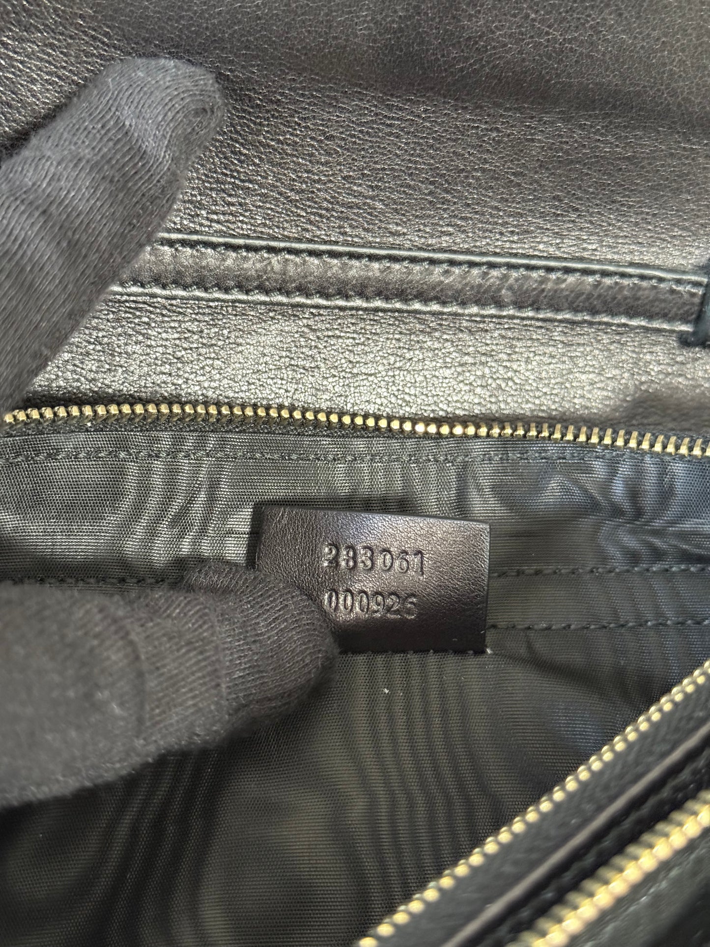 Gucci Zebra Broadway Piston Lock Chain Clutch Calf Hair