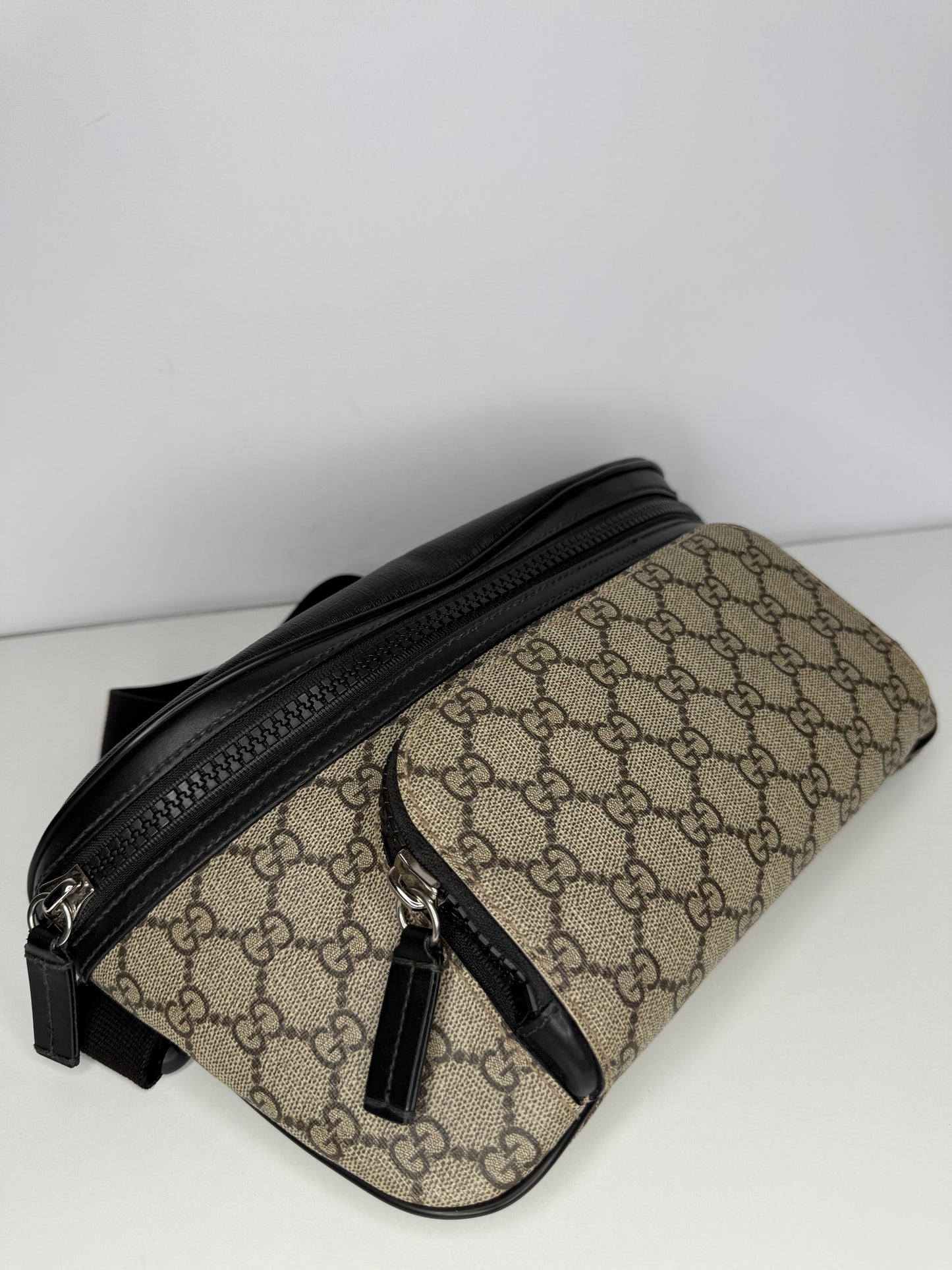 Gucci Black GG Supreme Canvas Eden Belt Bag