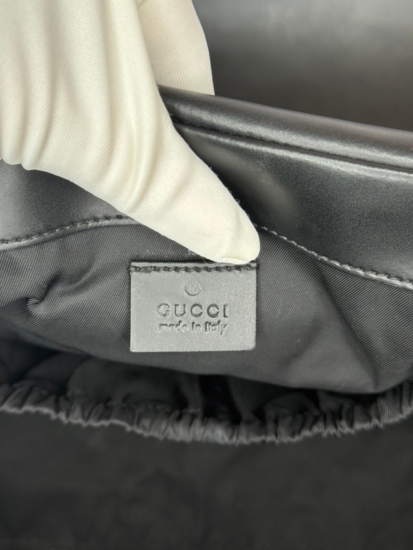 Gucci Black/Grey Gg Supreme Canvas Web Messenger Diaper Bag