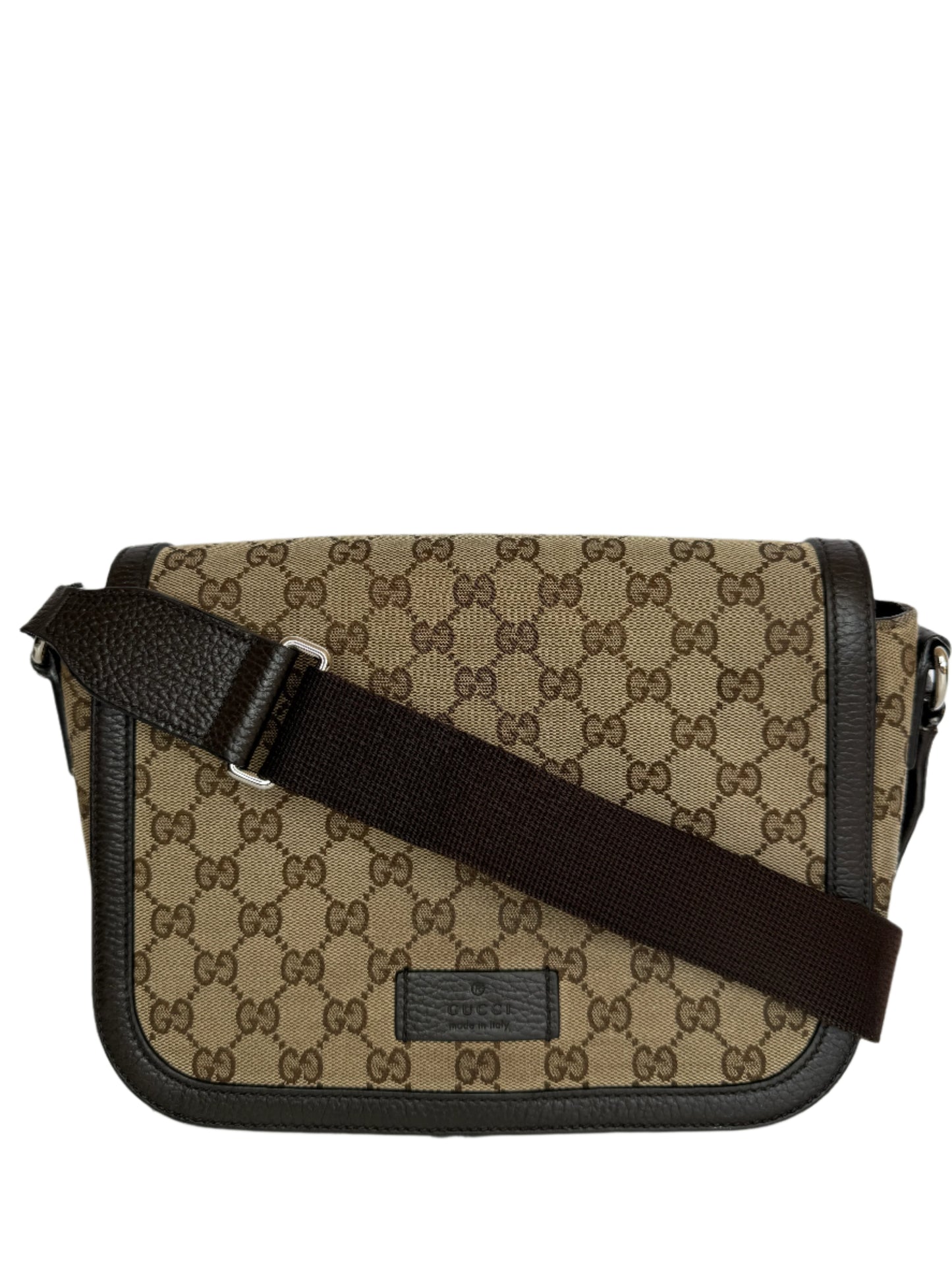 Gucci Flap GG Canvas Messenger Bag Small