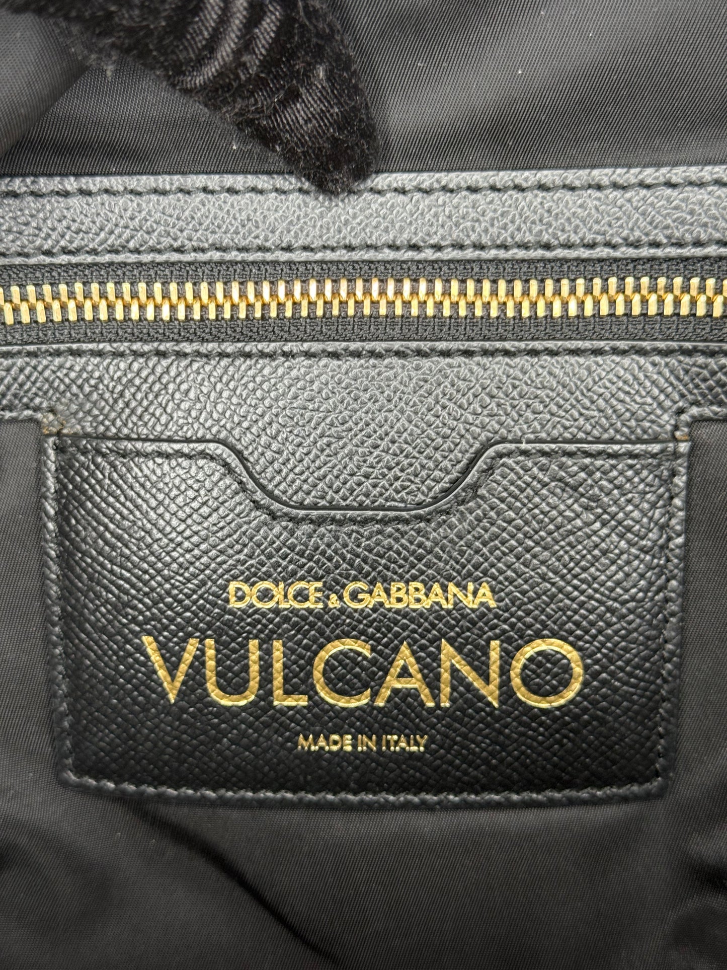 Dolce Gabbana Black Nylon DG Family Cupid Vulcano Print Backpack