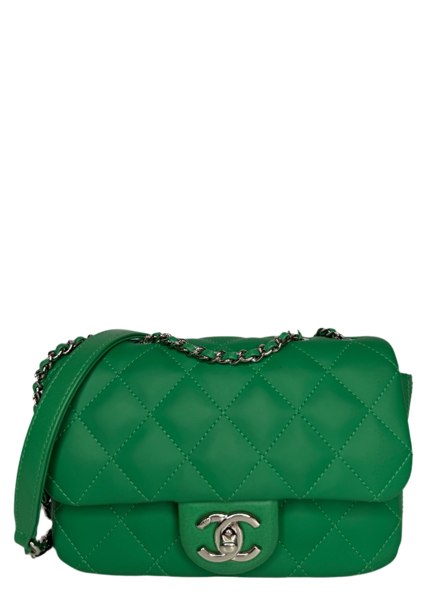 Chanel Paris-Seoul Small Coco Rain Green Rubber Flap Bag