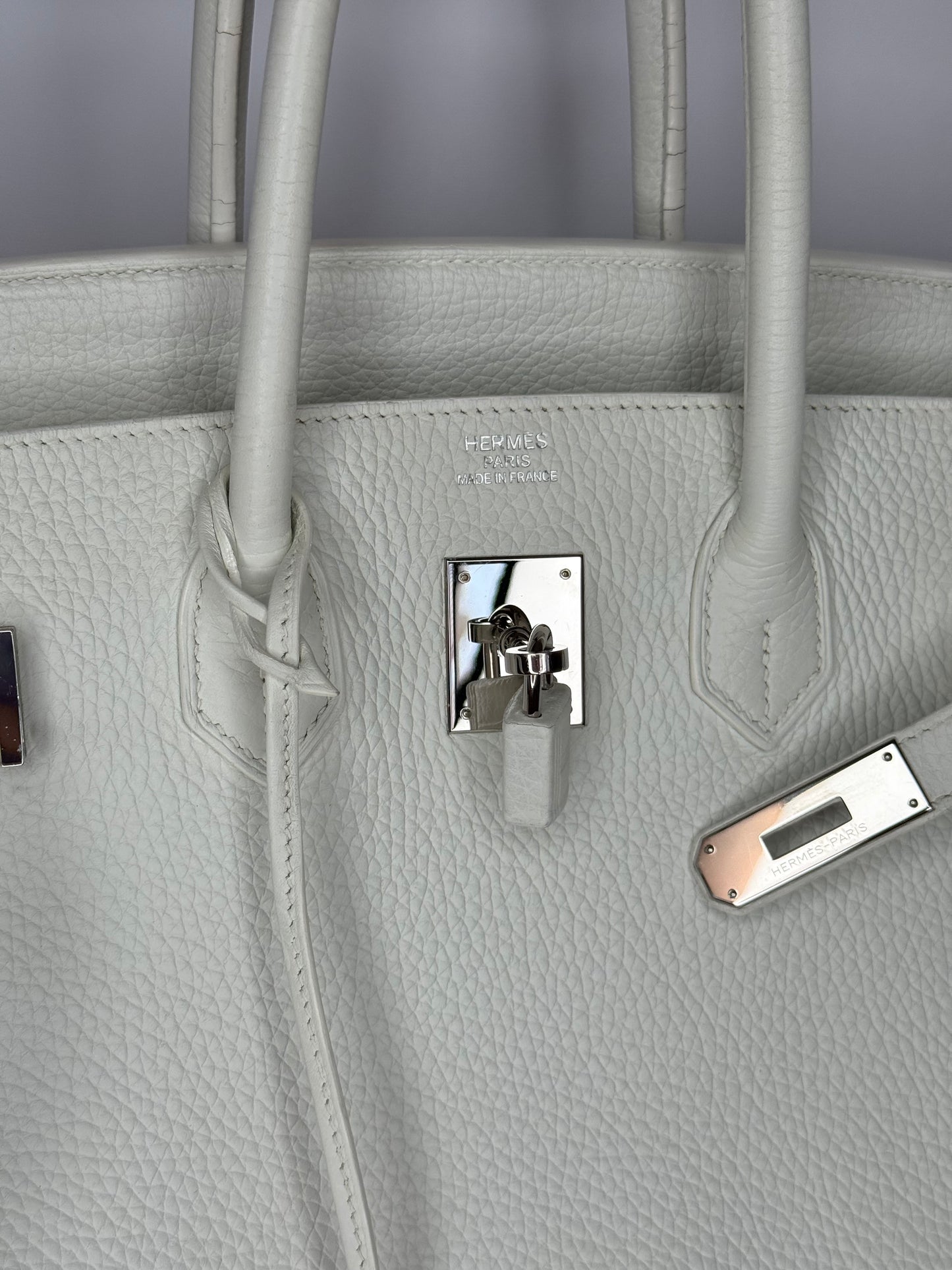 Hermès Birkin 35 White Togo Leather Palladium Hardware