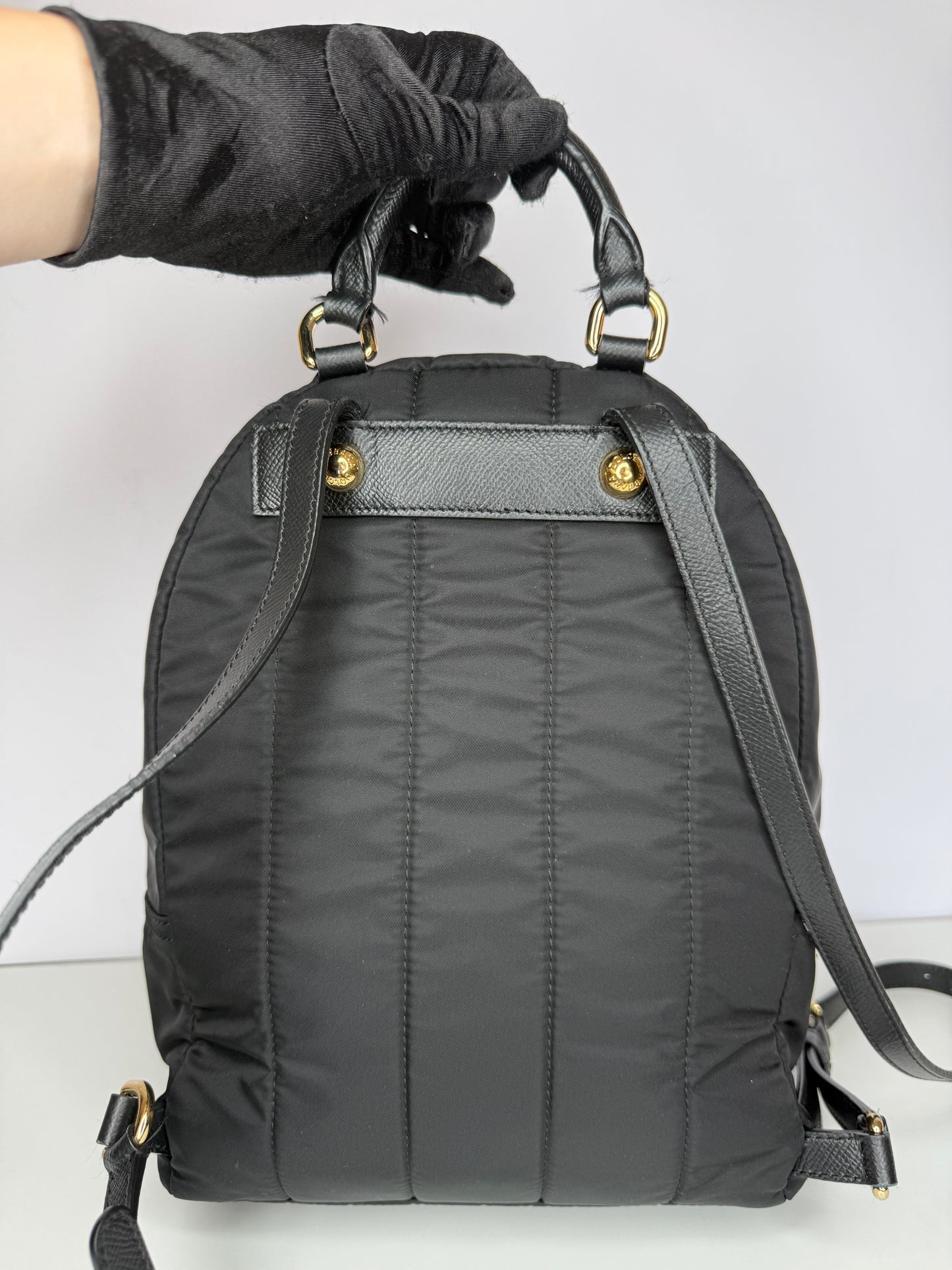 Dolce Gabbana Black Nylon DG Family Cupid Vulcano Print Backpack