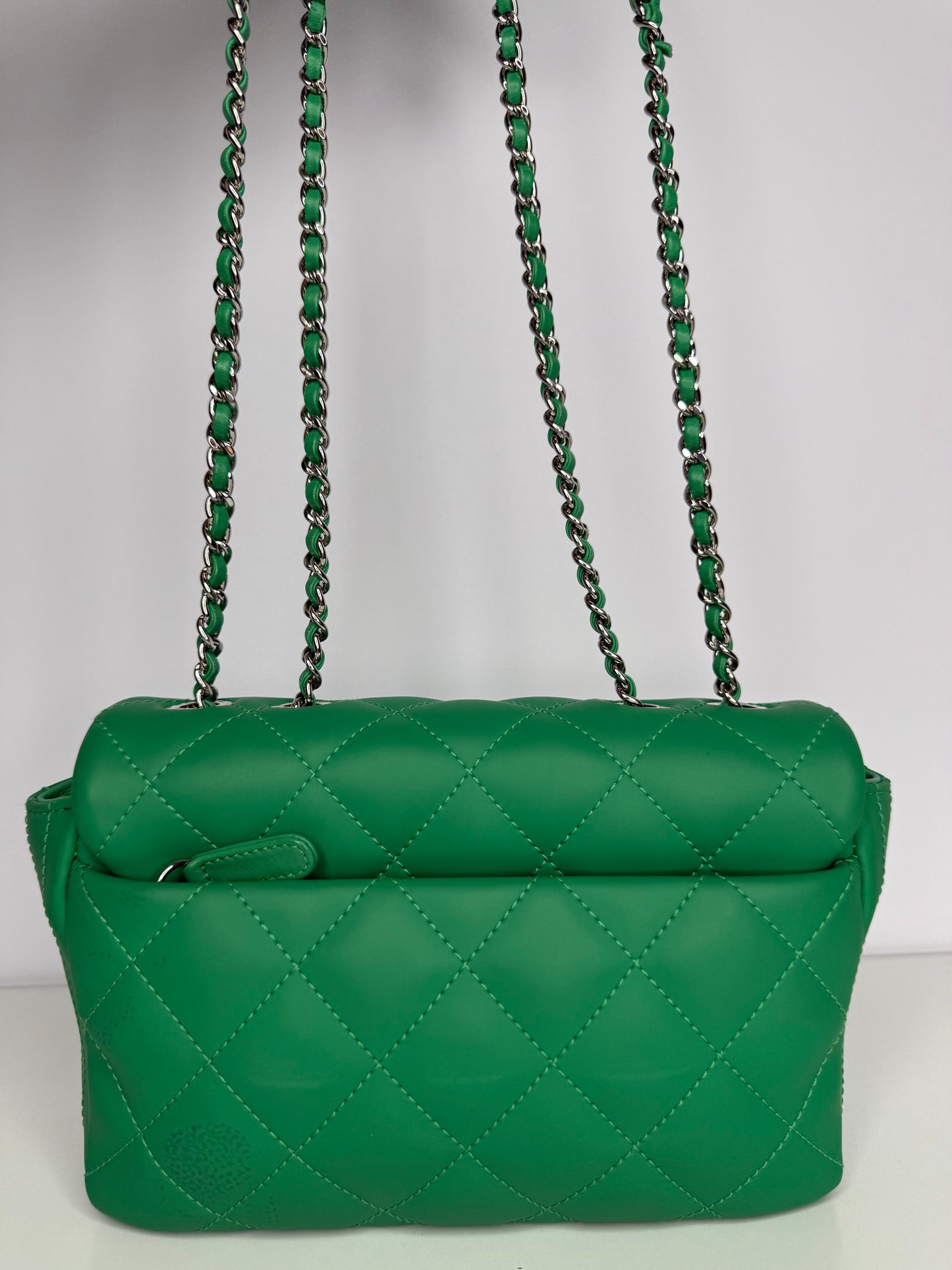 Chanel Paris-Seoul Small Coco Rain Green Rubber Flap Bag
