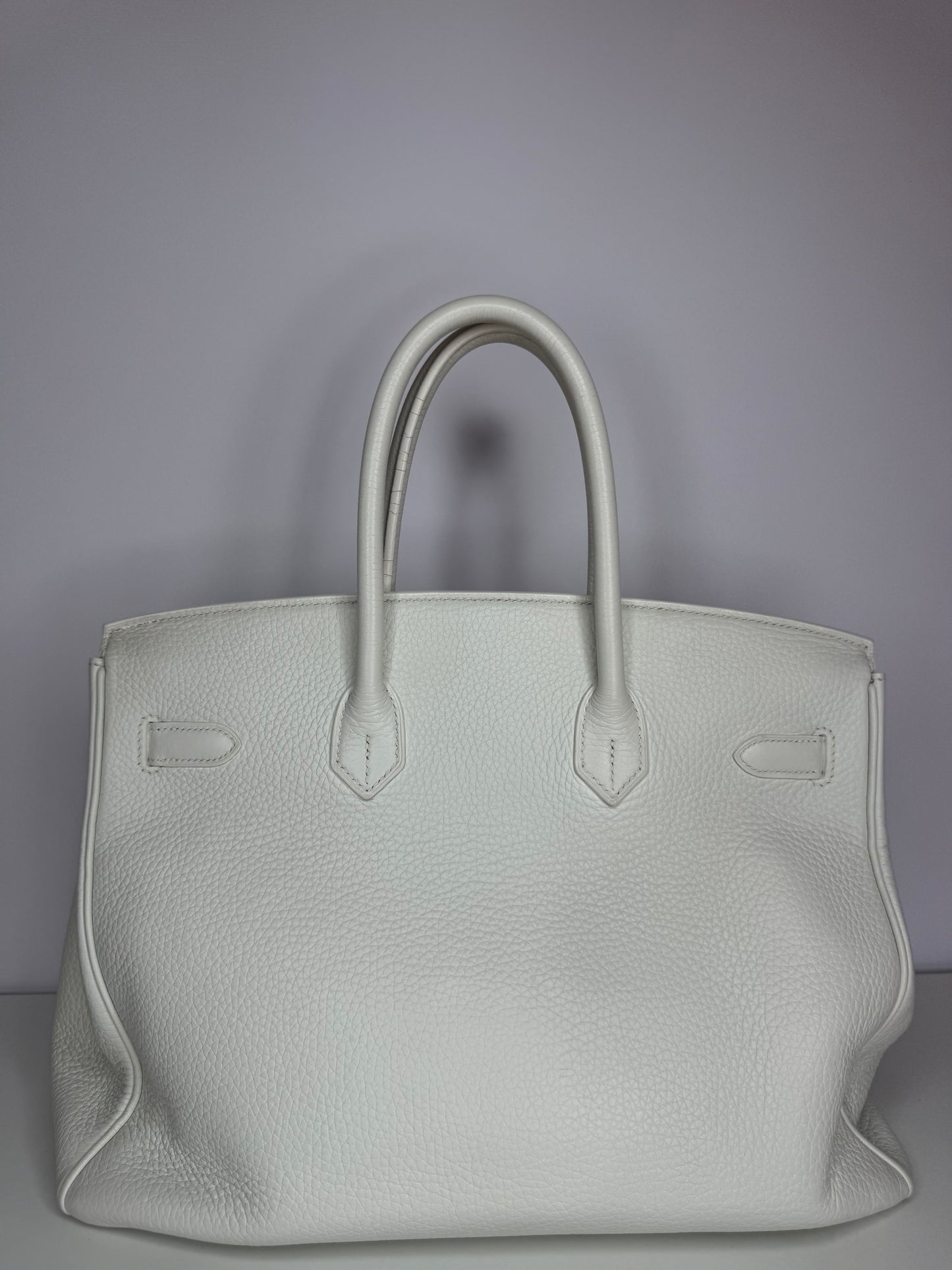 Hermès Birkin 35 White Togo Leather Palladium Hardware