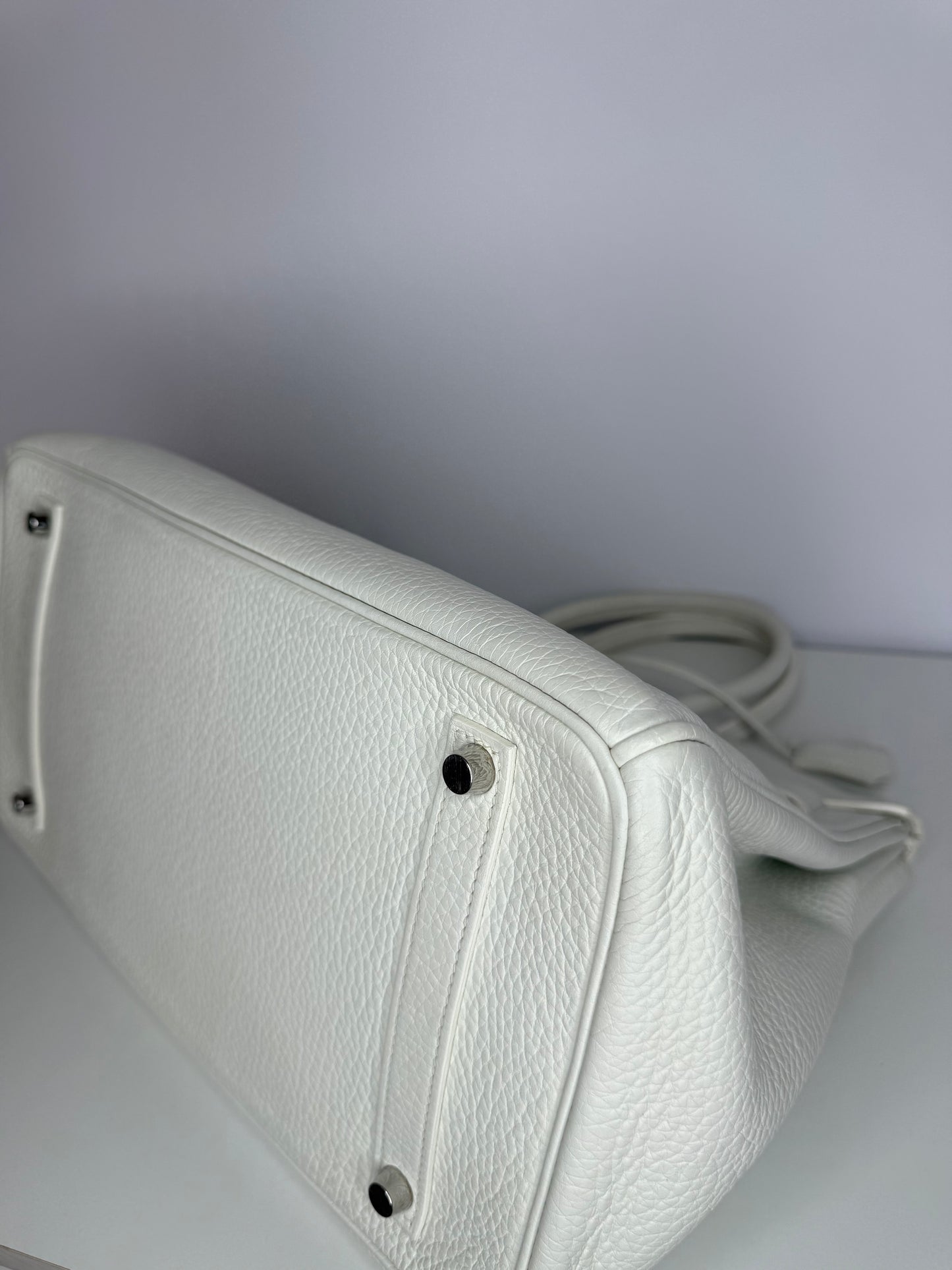 Hermès Birkin 35 White Togo Leather Palladium Hardware