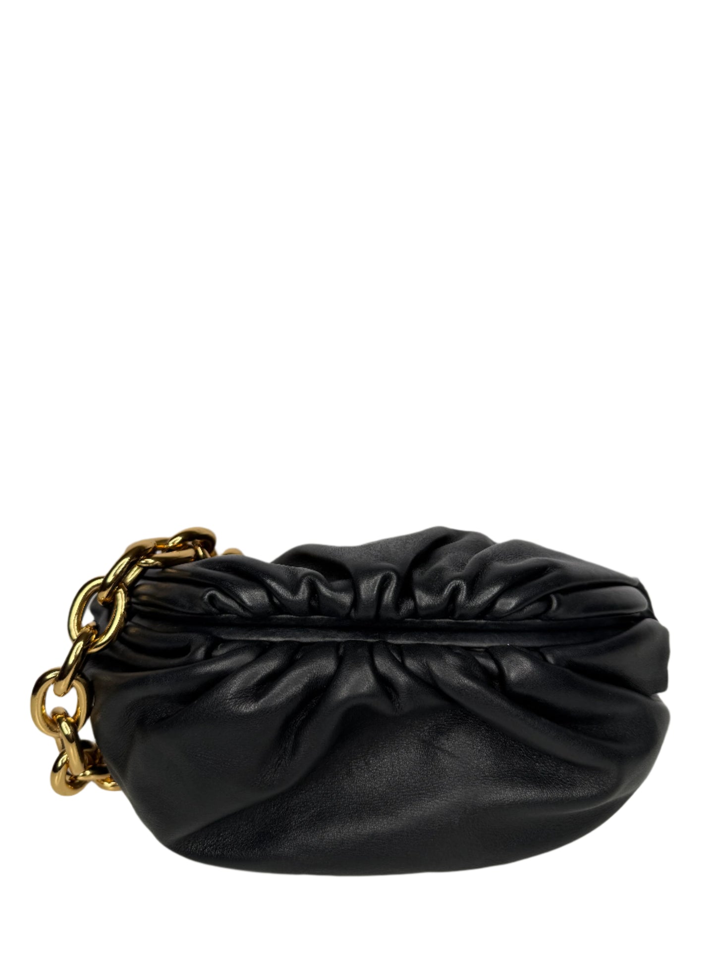 Bottega Veneta Black Nappa Leather The Belt Chain Pouch