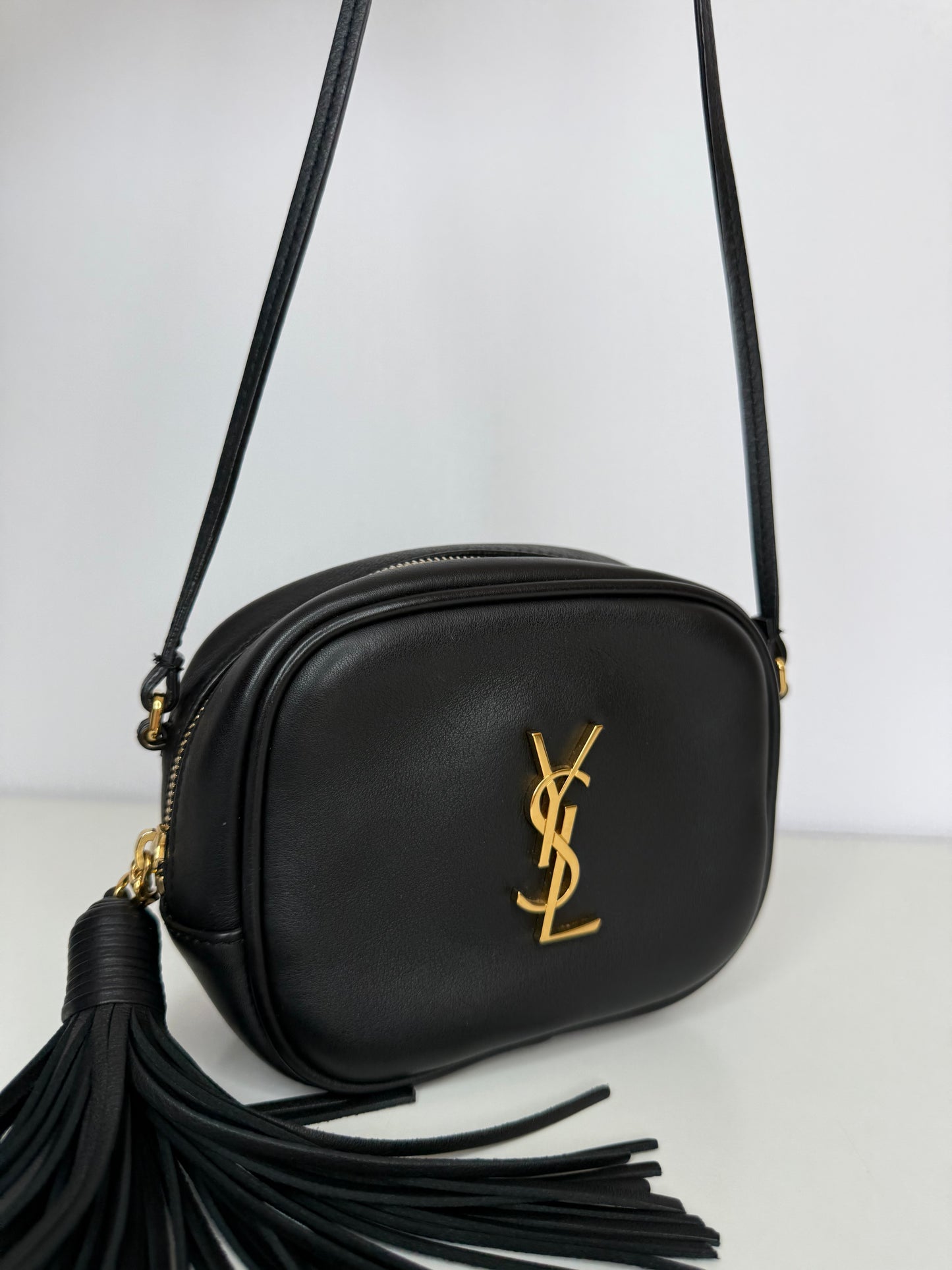 Saint Laurent Blogger Black Leather Crossbody Bag