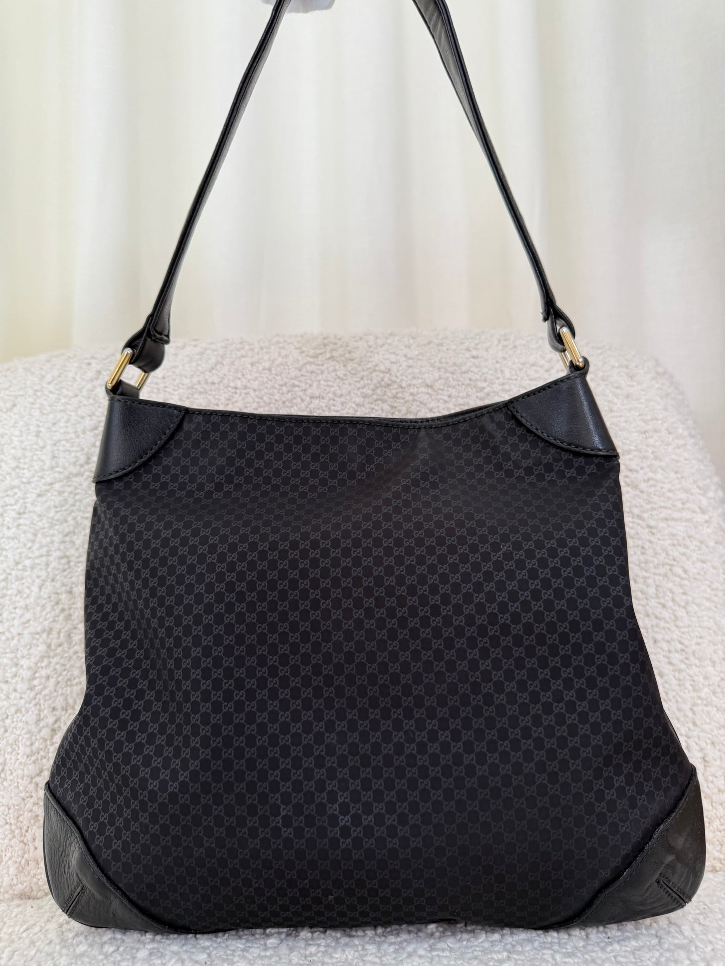 Gucci Black GG Canvas Shoulder Bag