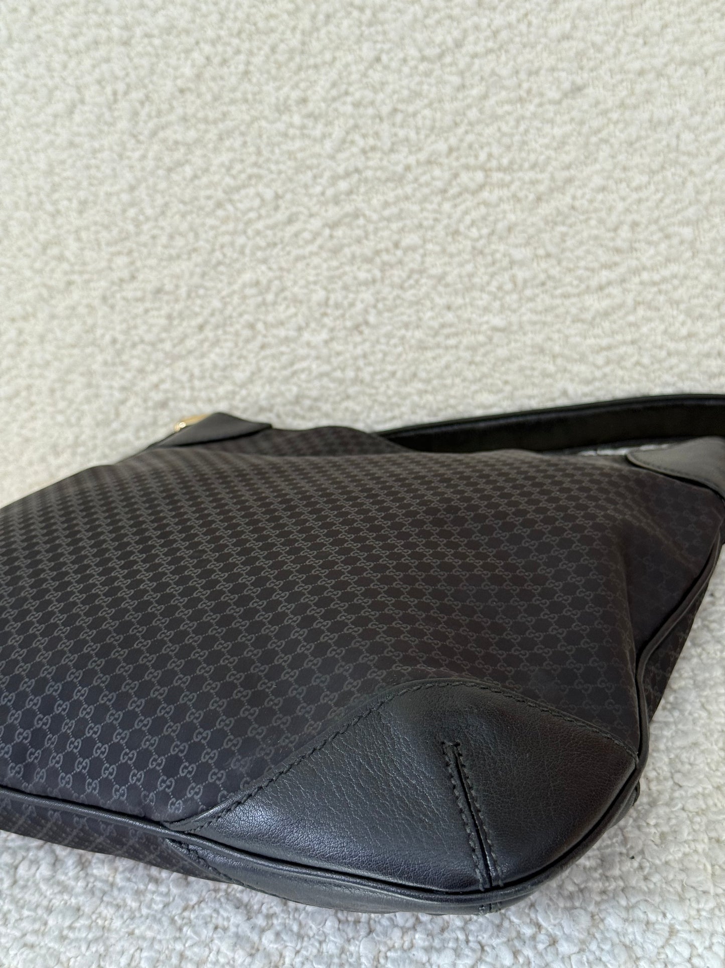 Gucci Black GG Canvas Shoulder Bag