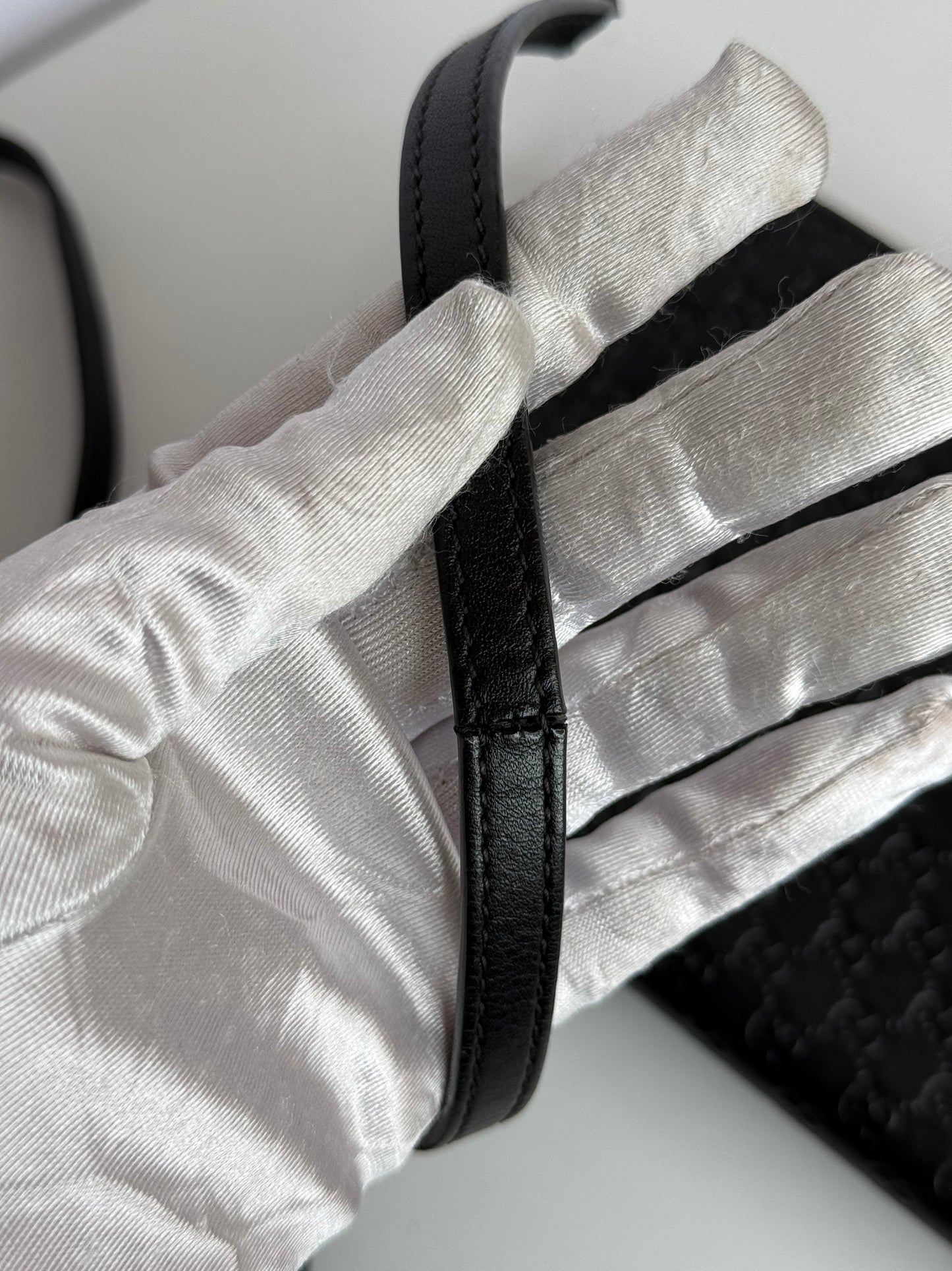 Gucci Black Microguccissima Wallet on Strap Crossbody Bag