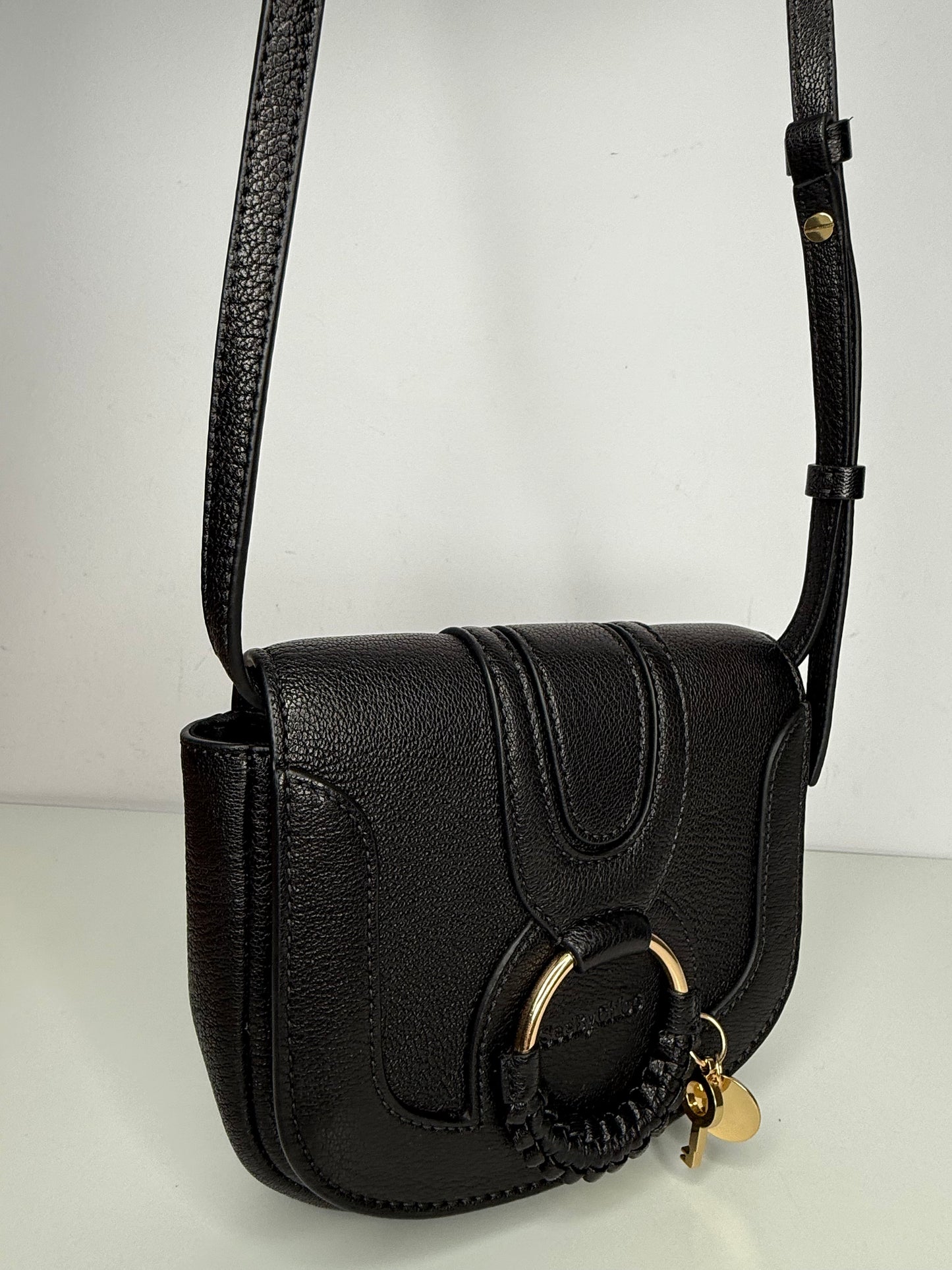 Chloé See By Chloé Mini Hana Black Leather Crossbody Bag