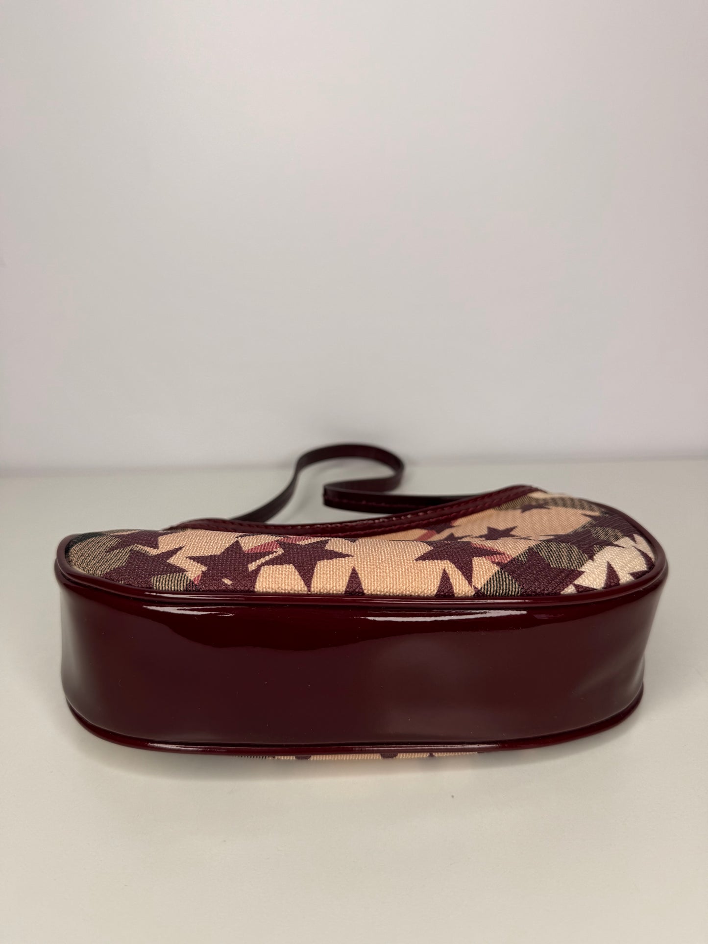 Burberry Beige/Burgundy Painswick Nova Printed Star Pochette