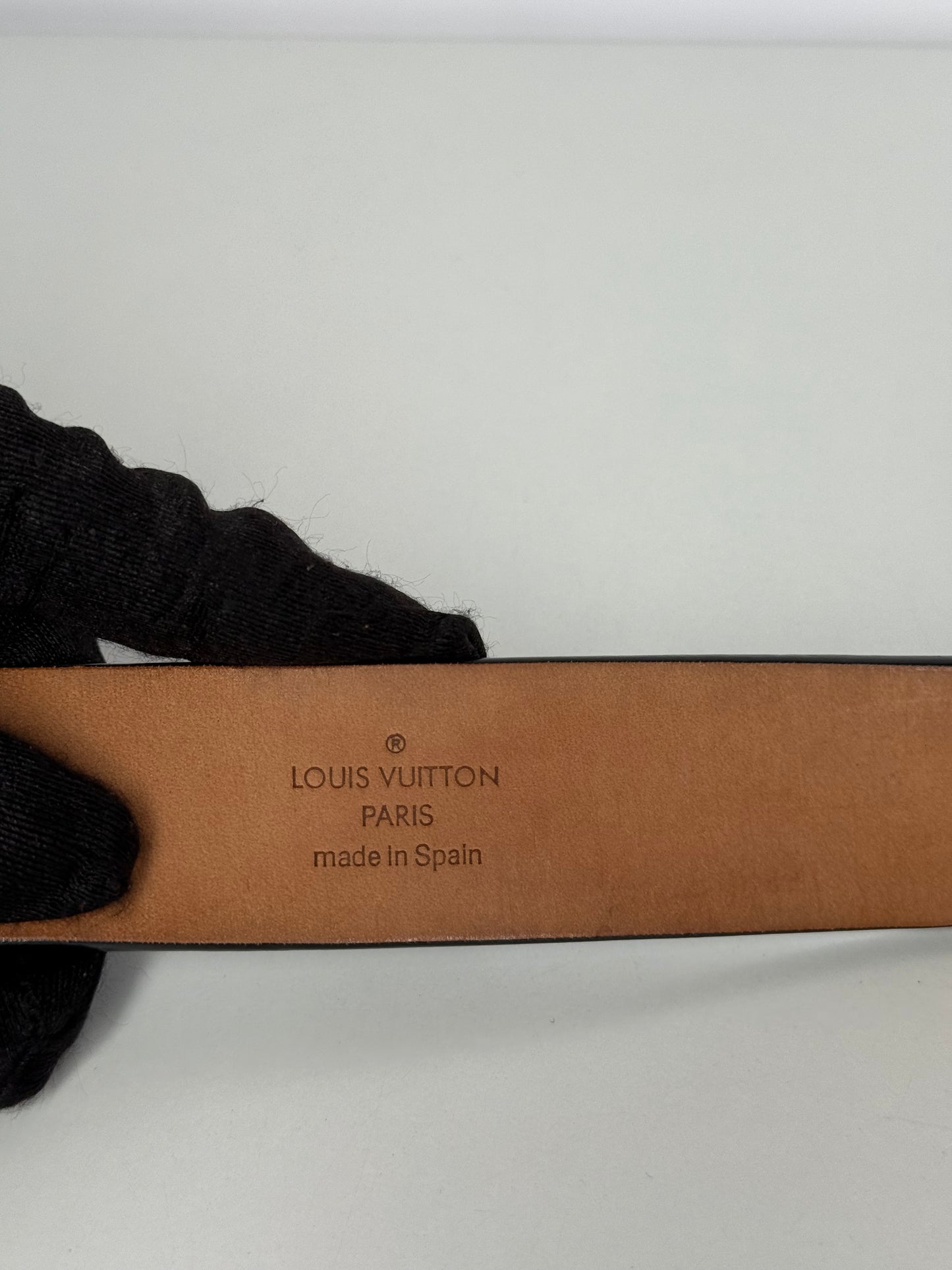 Louis Vuitton LV Initiales Belt in Black Calf Leather