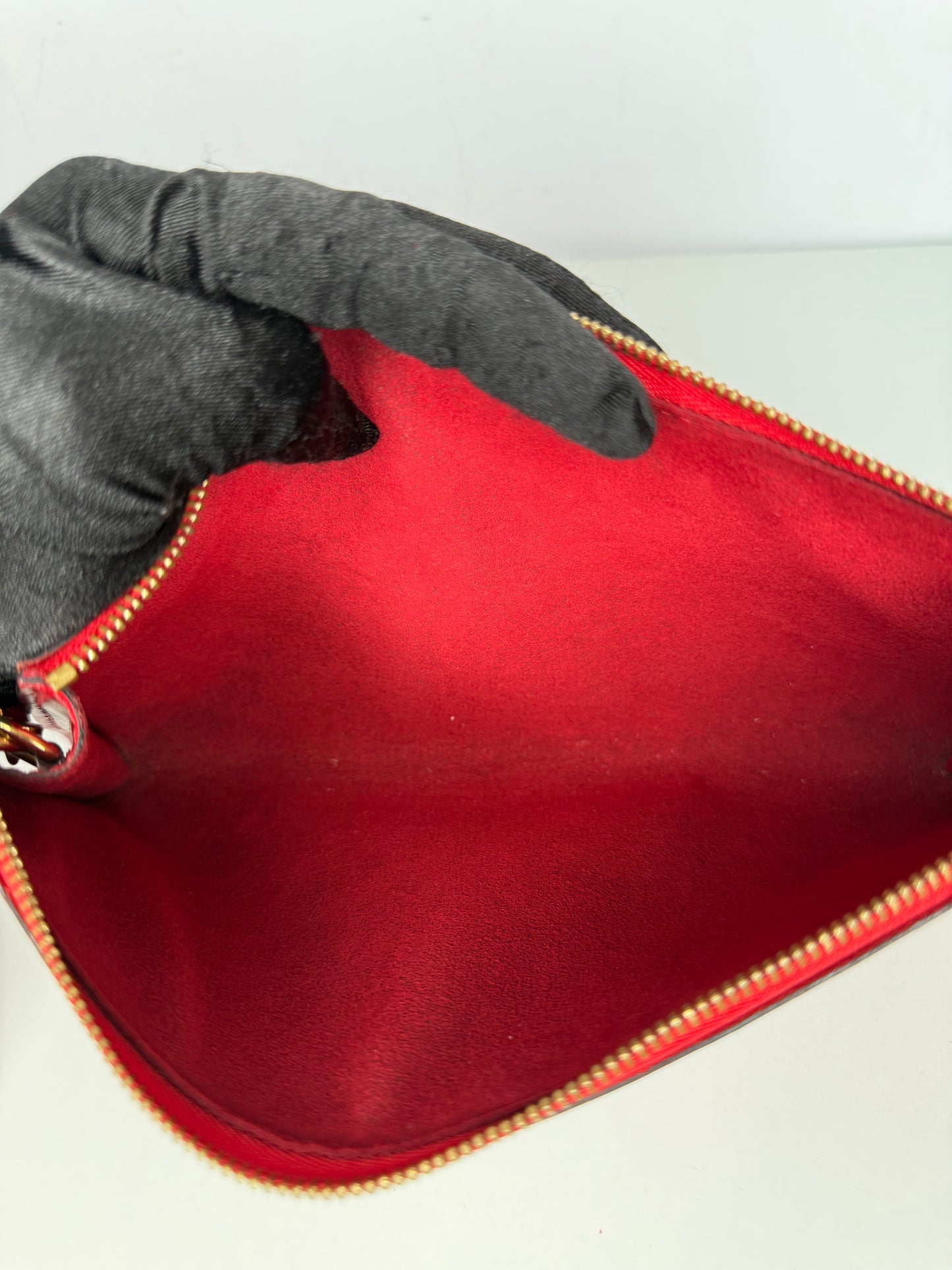 Louis Vuitton Pochette Accessoires Red Epi Leather