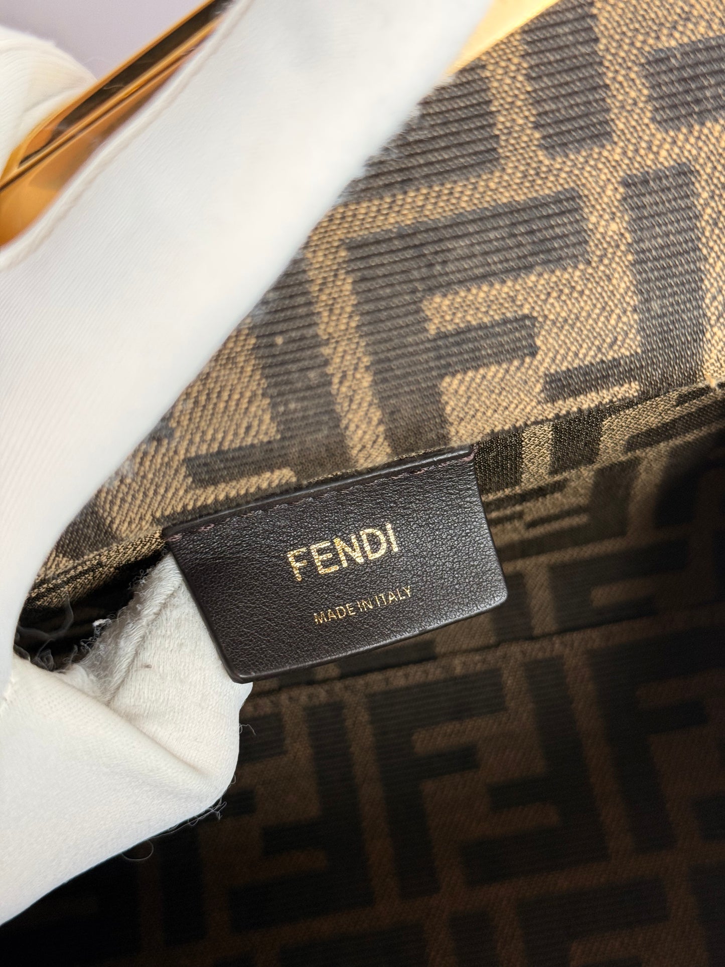 Fendi First Small Shiny Nappa Caramel Bag
