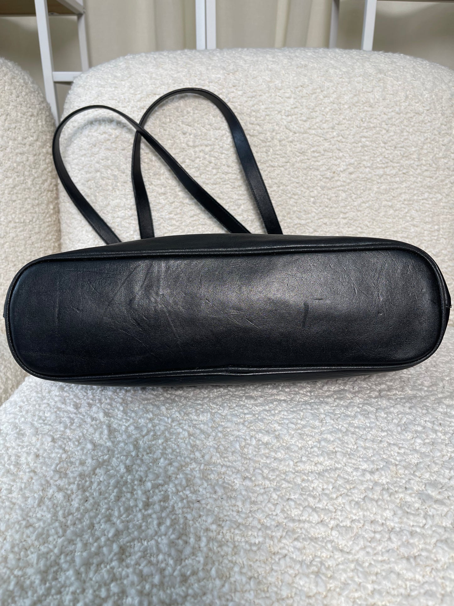 Gianni Versace Black Leather Shoulder Bag