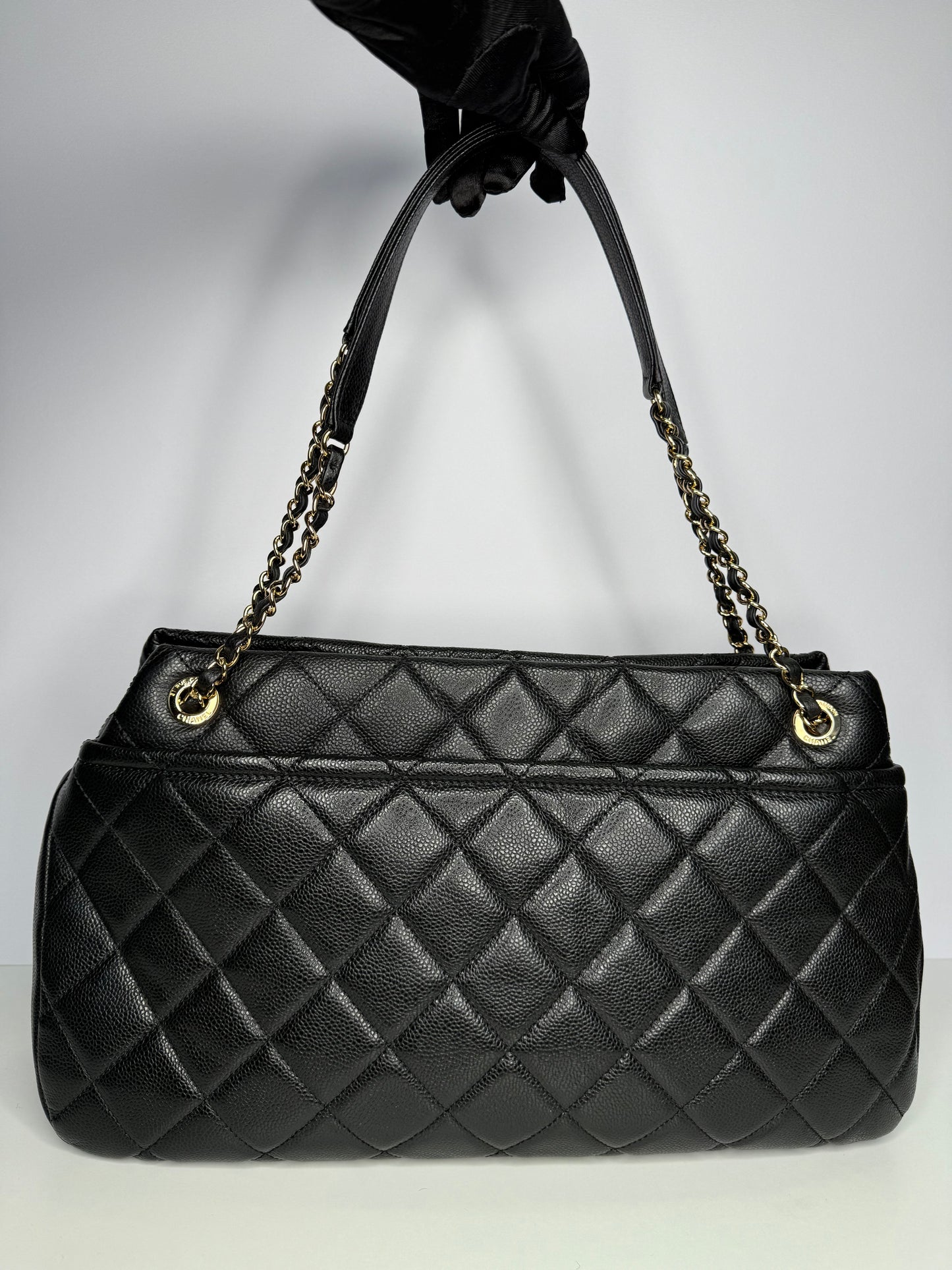 Chanel CC Grand Caviar Quilted Shopping Timeless Tote