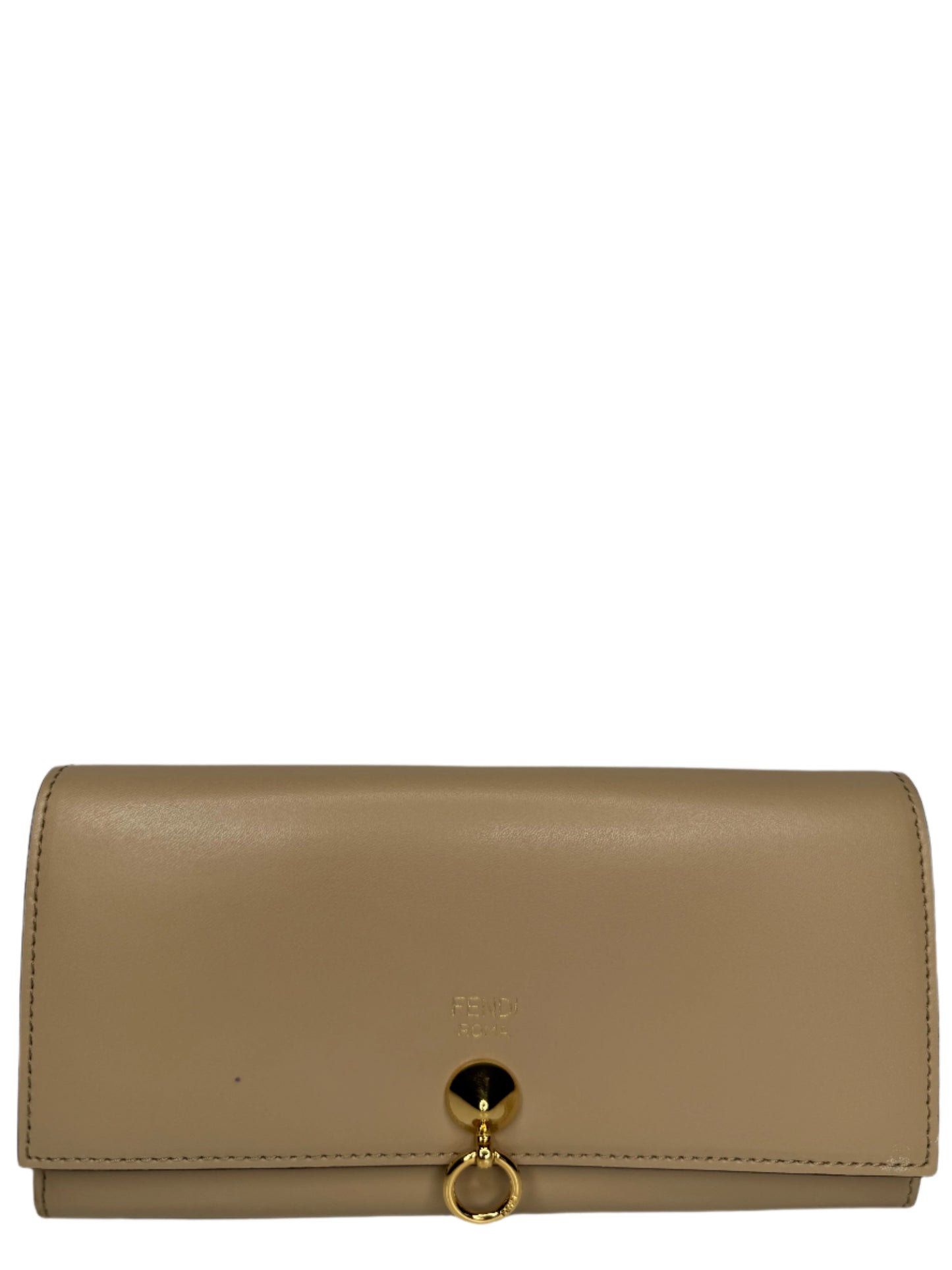 Fendi Beige Leather By The Way Flap Wallet