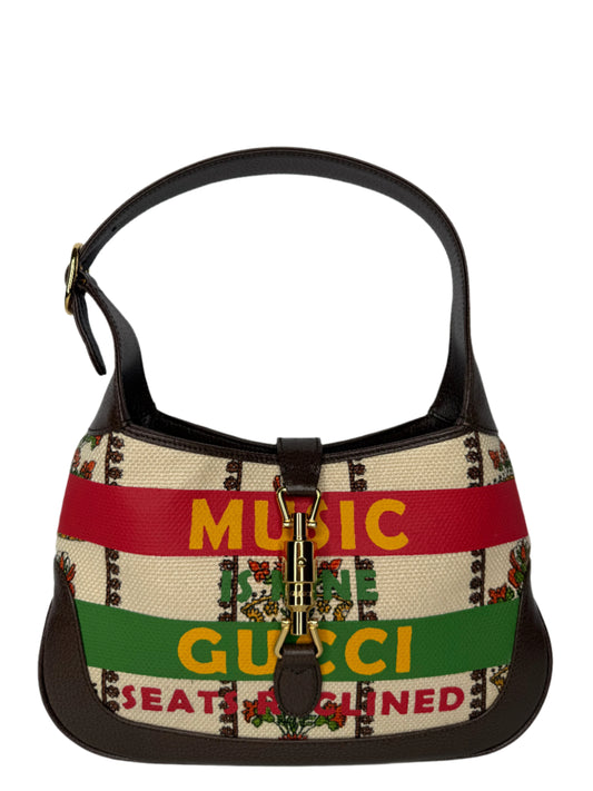 Gucci Small Jackie 1961 Music is Mine Special Edition 100th Brown Leather
